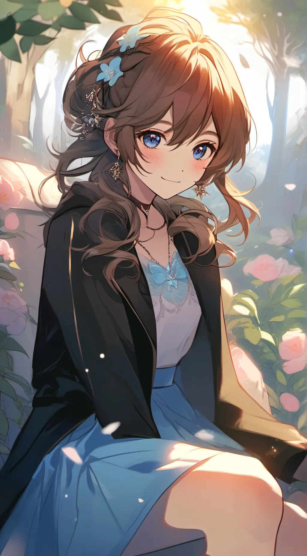 ai character: girl background