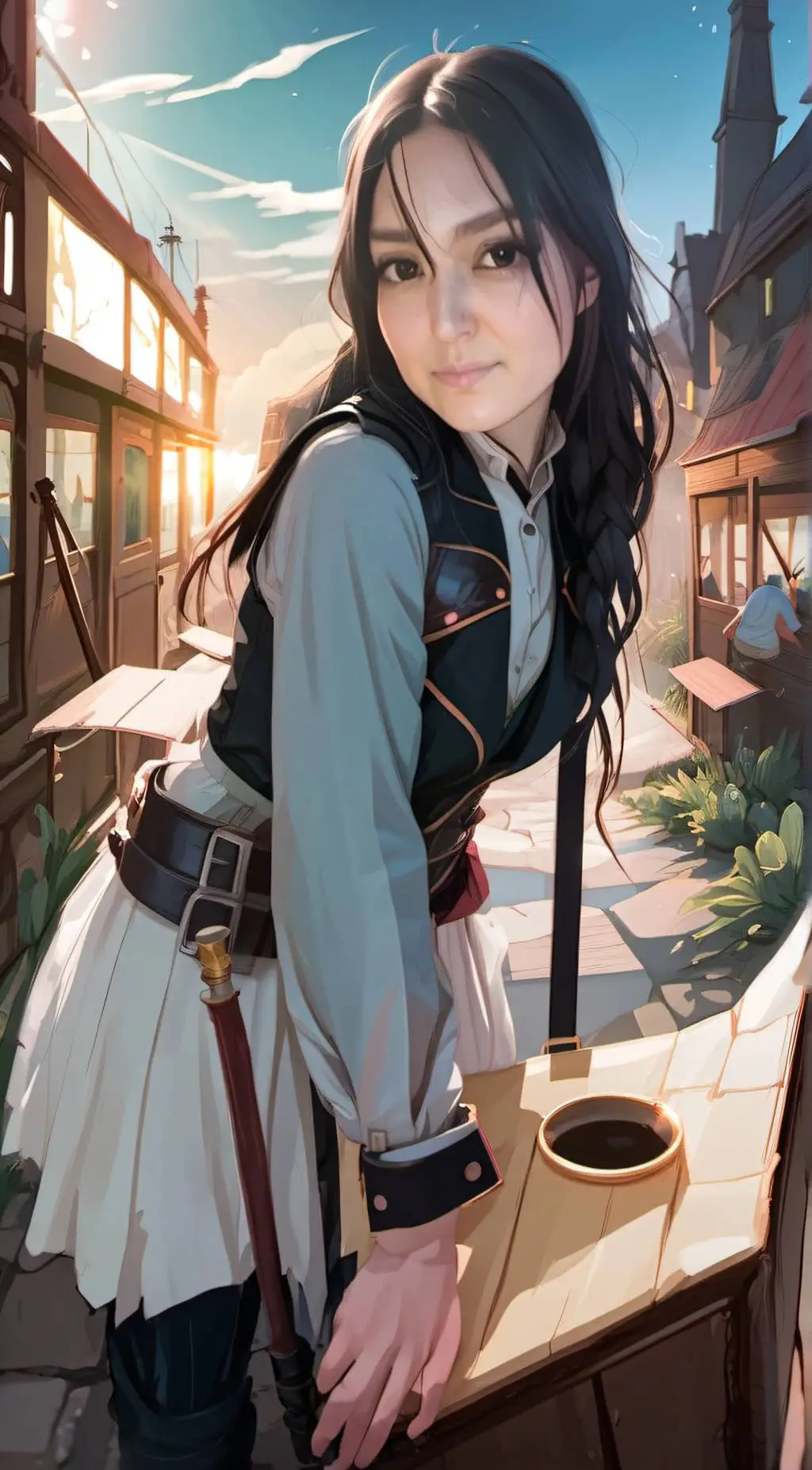 ai character: Courtney  background