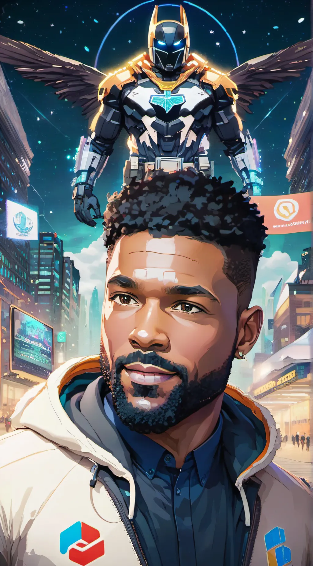 ai character: Luke Fox / Batwing background