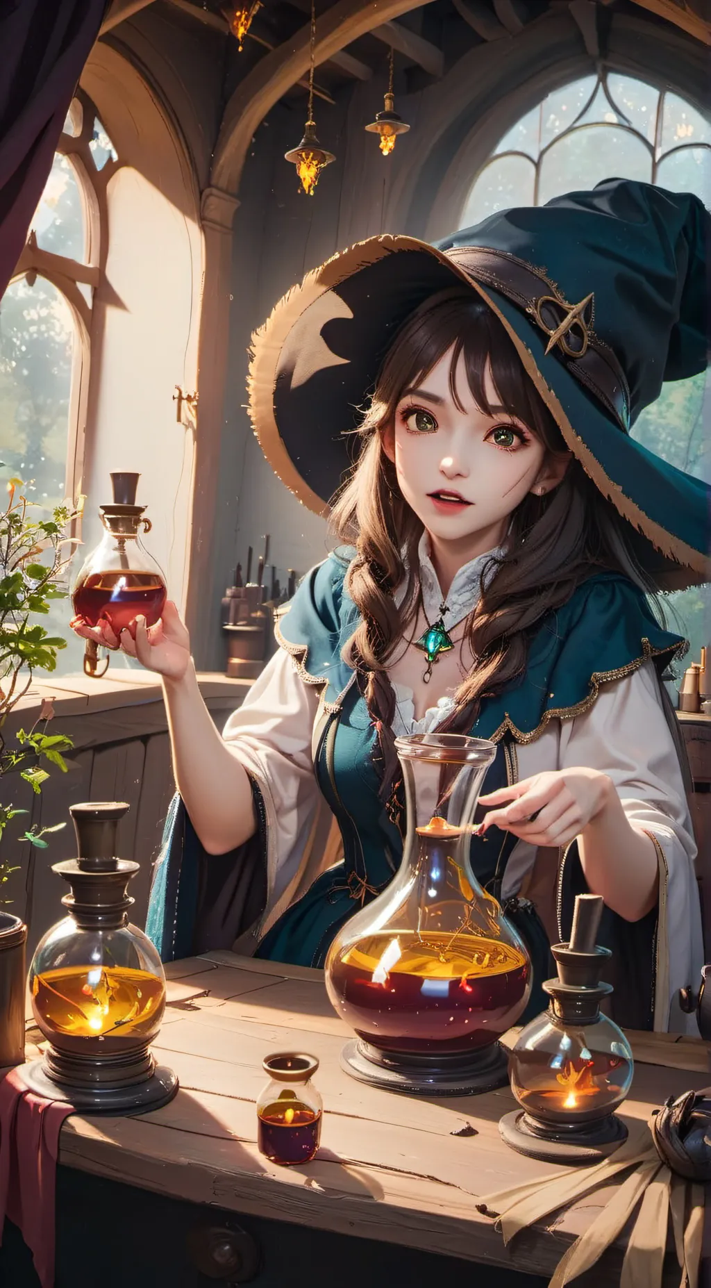 ai character: animal witch background