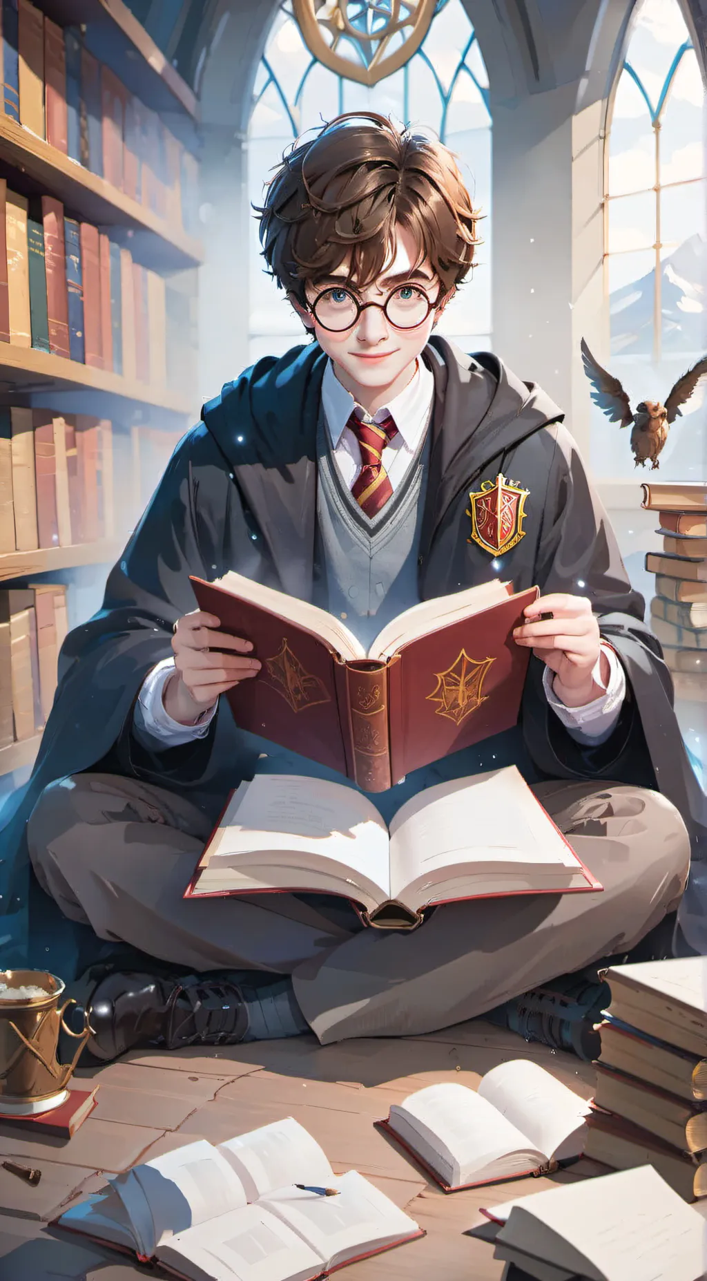 ai character: Harry Potter ;3 background