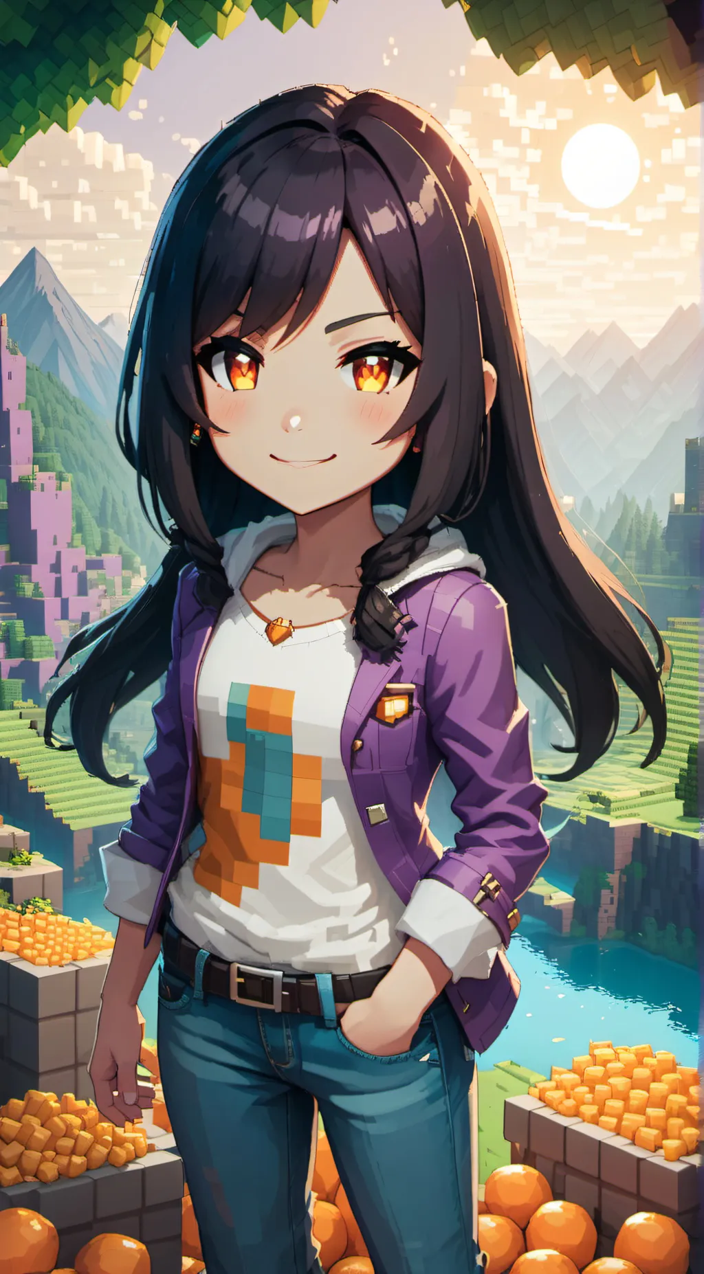 ai character: Aphmau and crew background