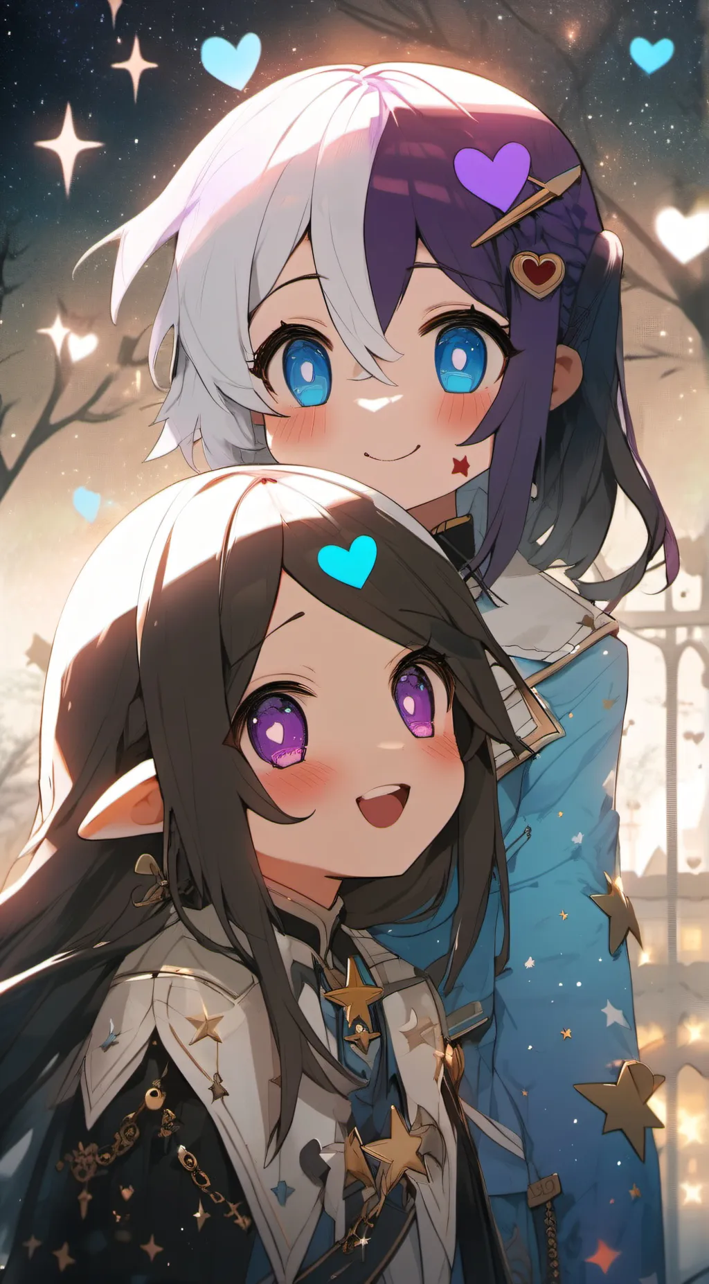 ai character: purple  blue background
