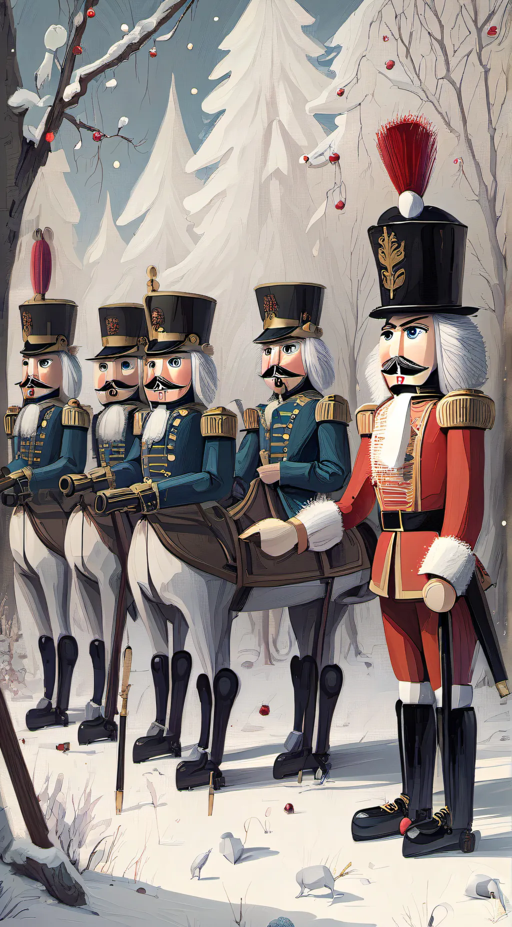 ai character: Nutcrackers  background