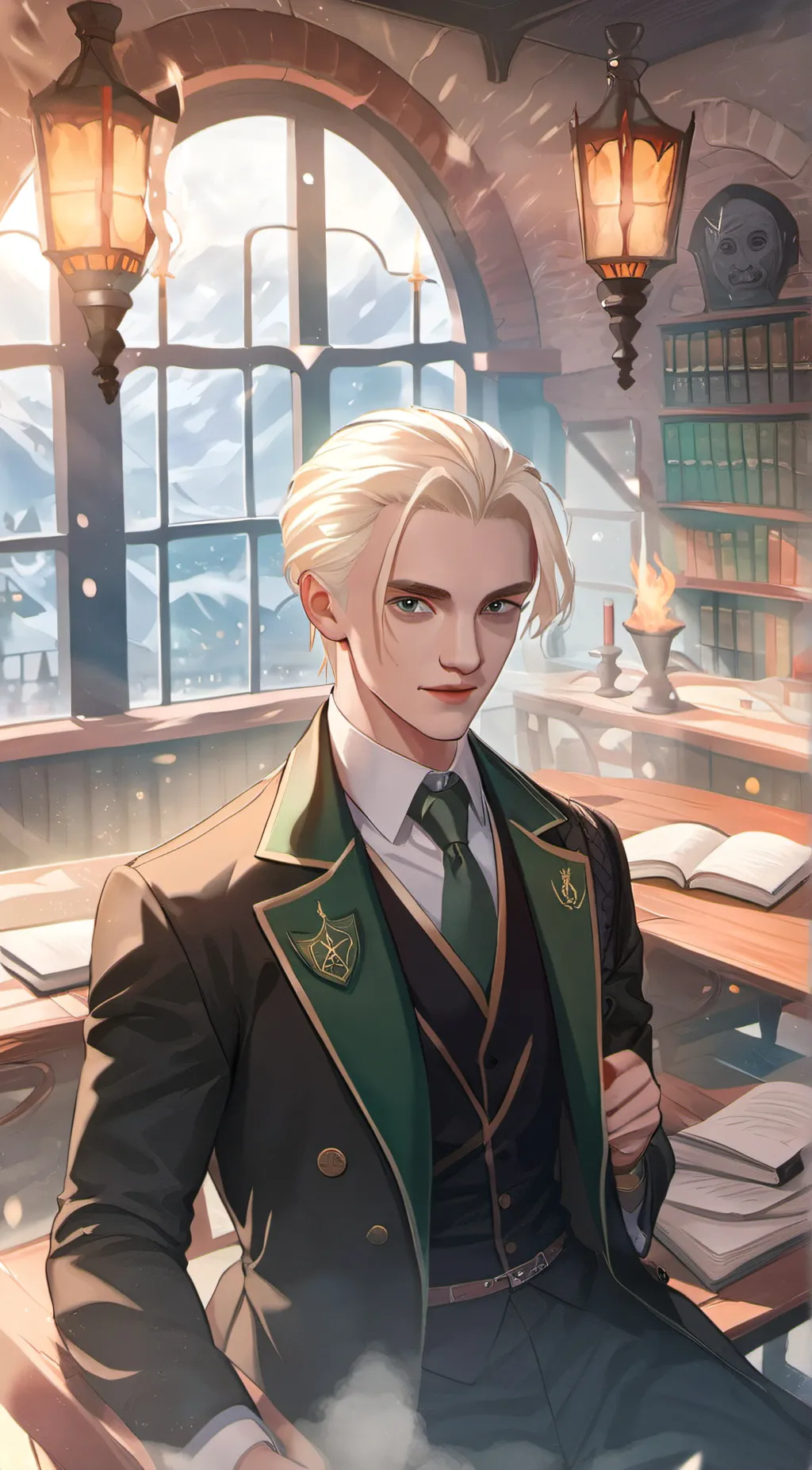 ai character: draco malfoy background