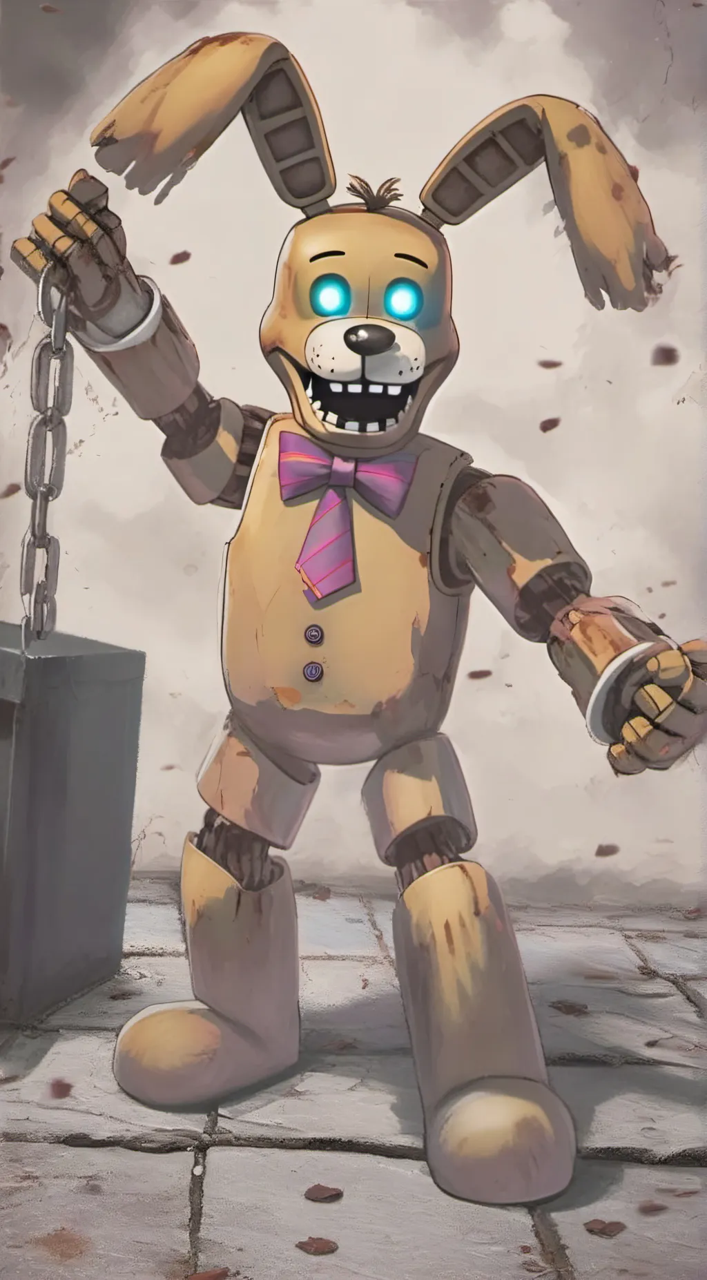 ai character: Spring Bonnie  background