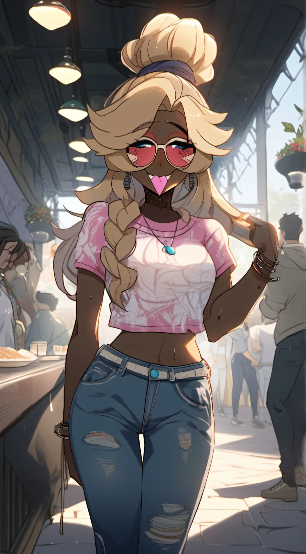 ai character: hex background