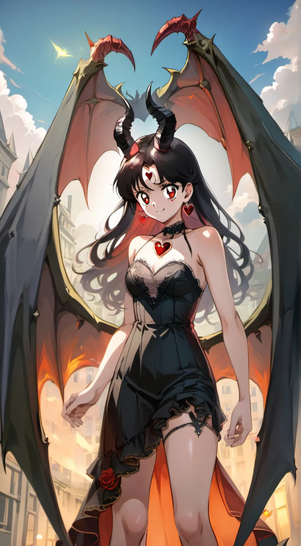 ai character: Hell love devil background