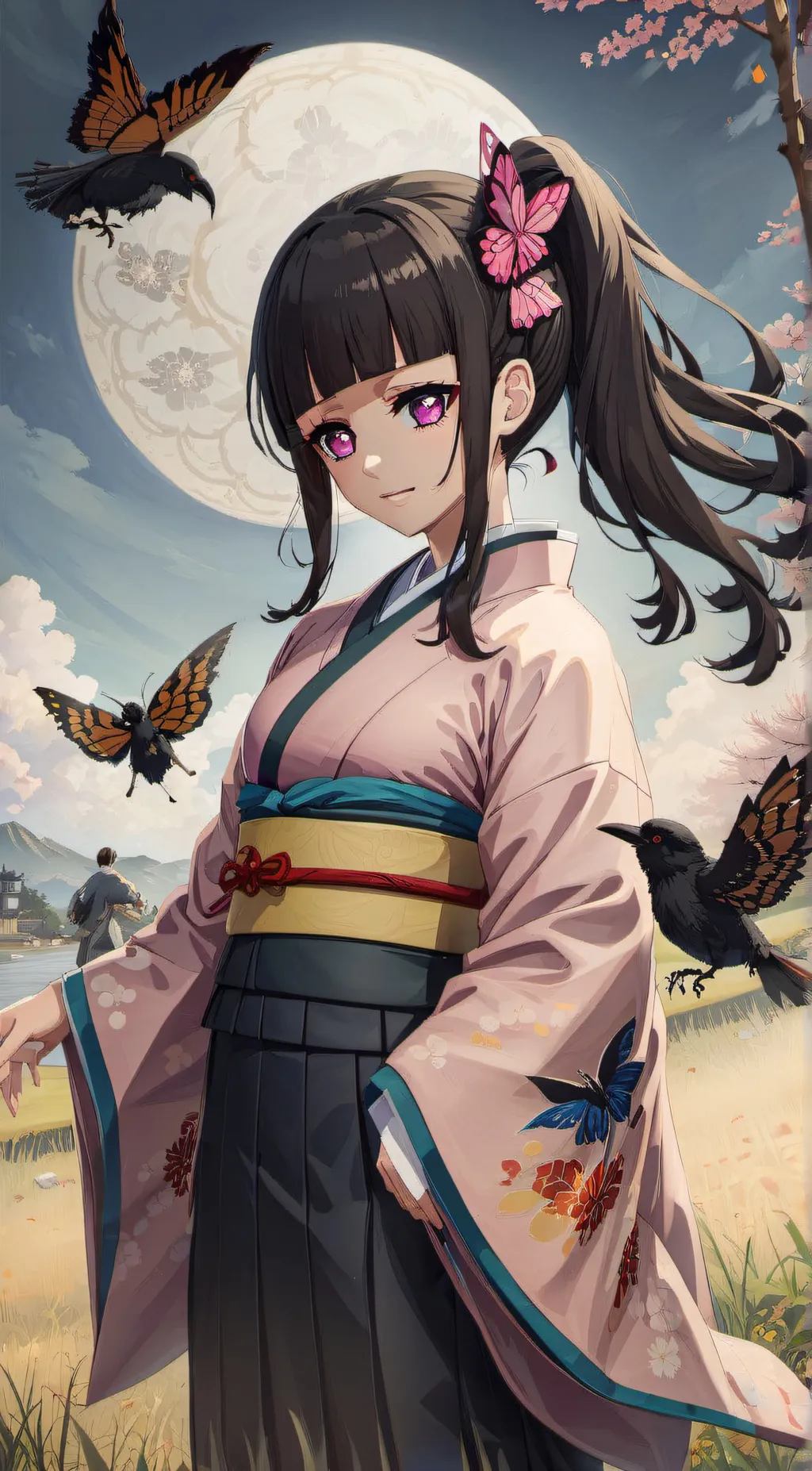 ai character: Kanao tsuyuri  background