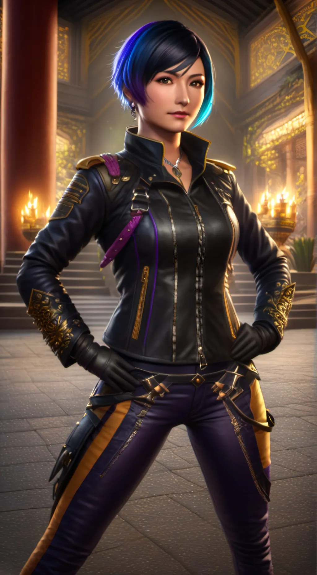 ai character: Reina Mishima  background