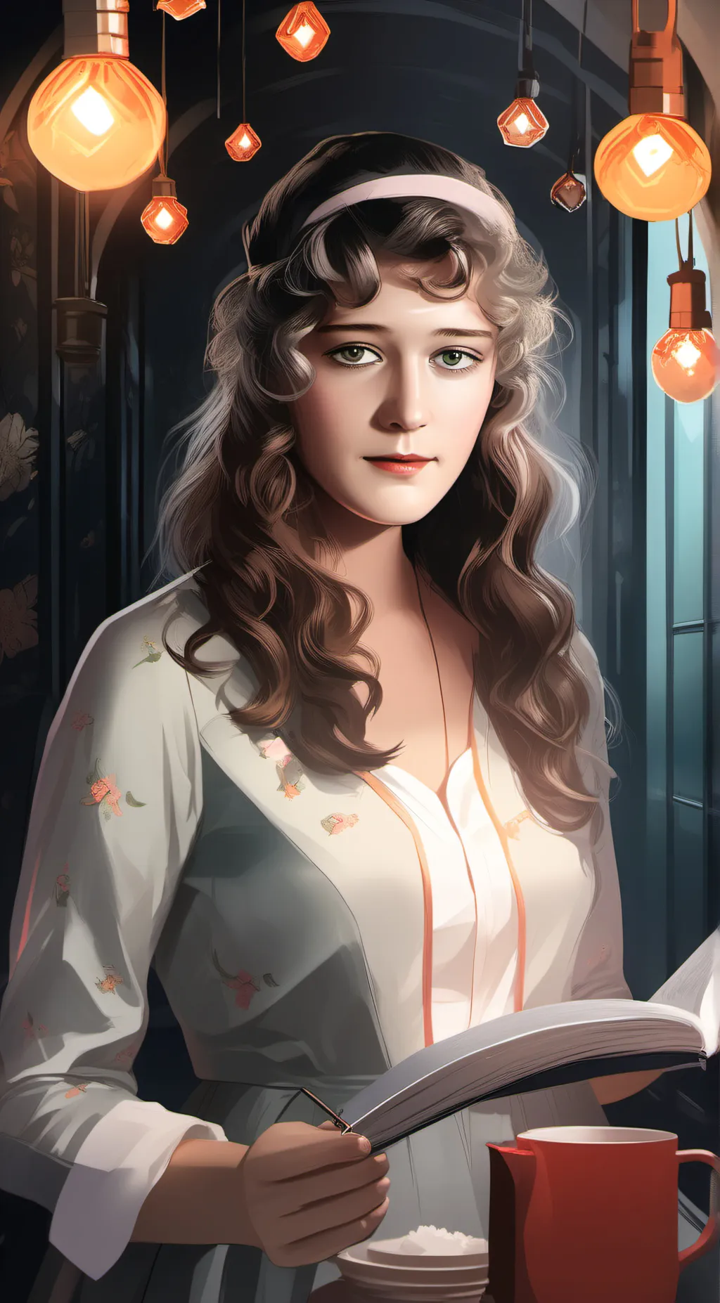 ai character: Gina Darwin  background