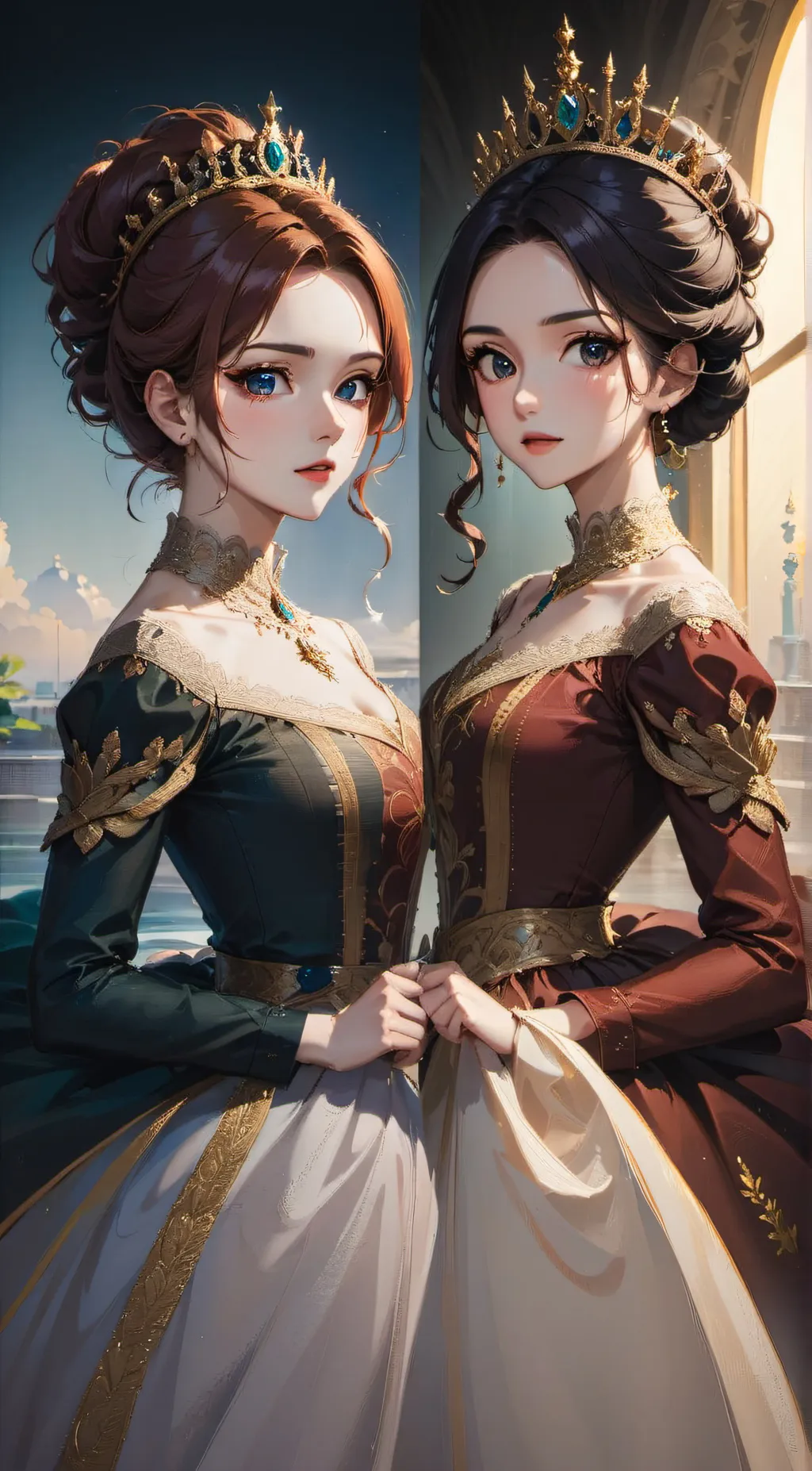 ai character: Amanda and Amelia background
