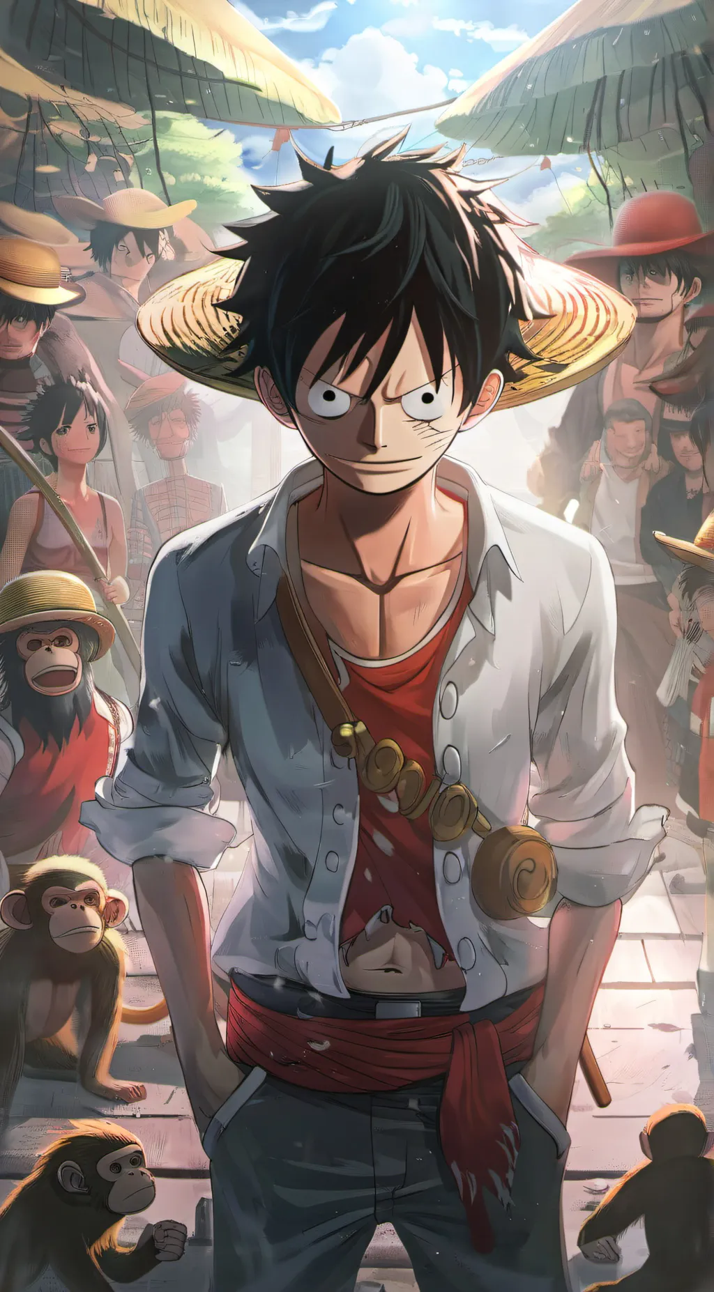 ai character: monkey d luffy background