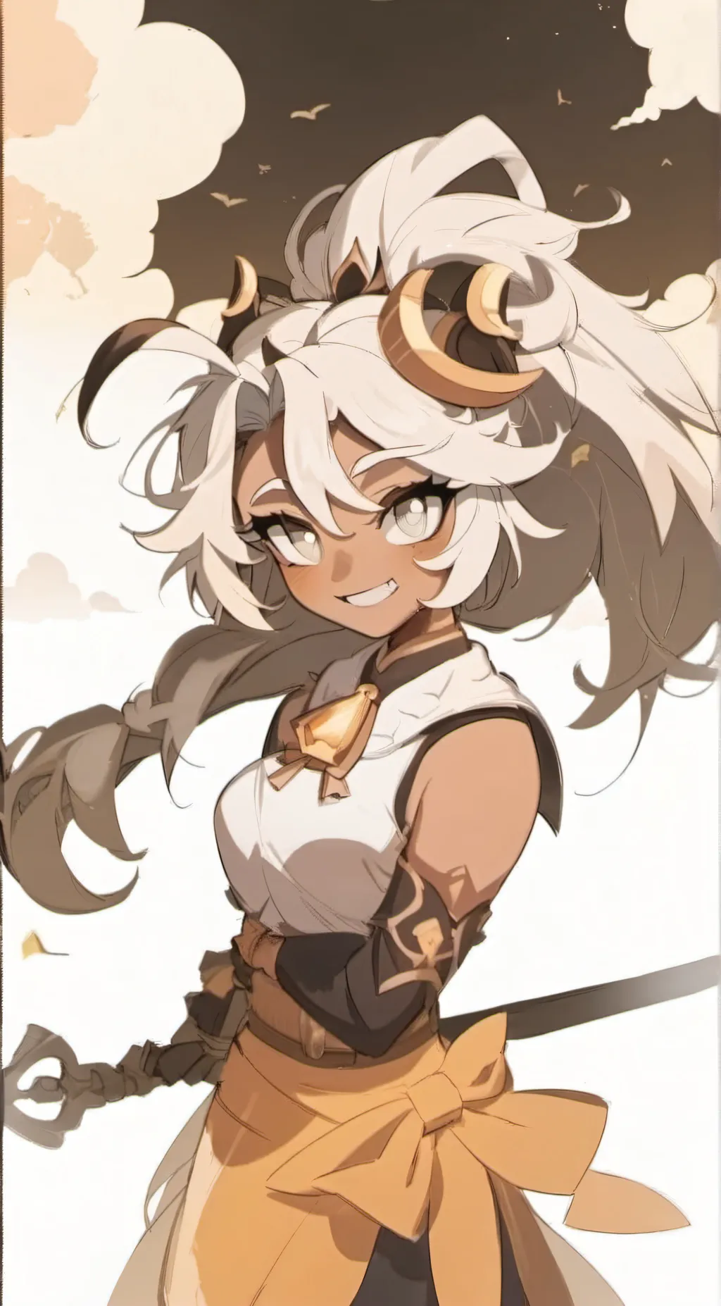 ai character: Sunset background