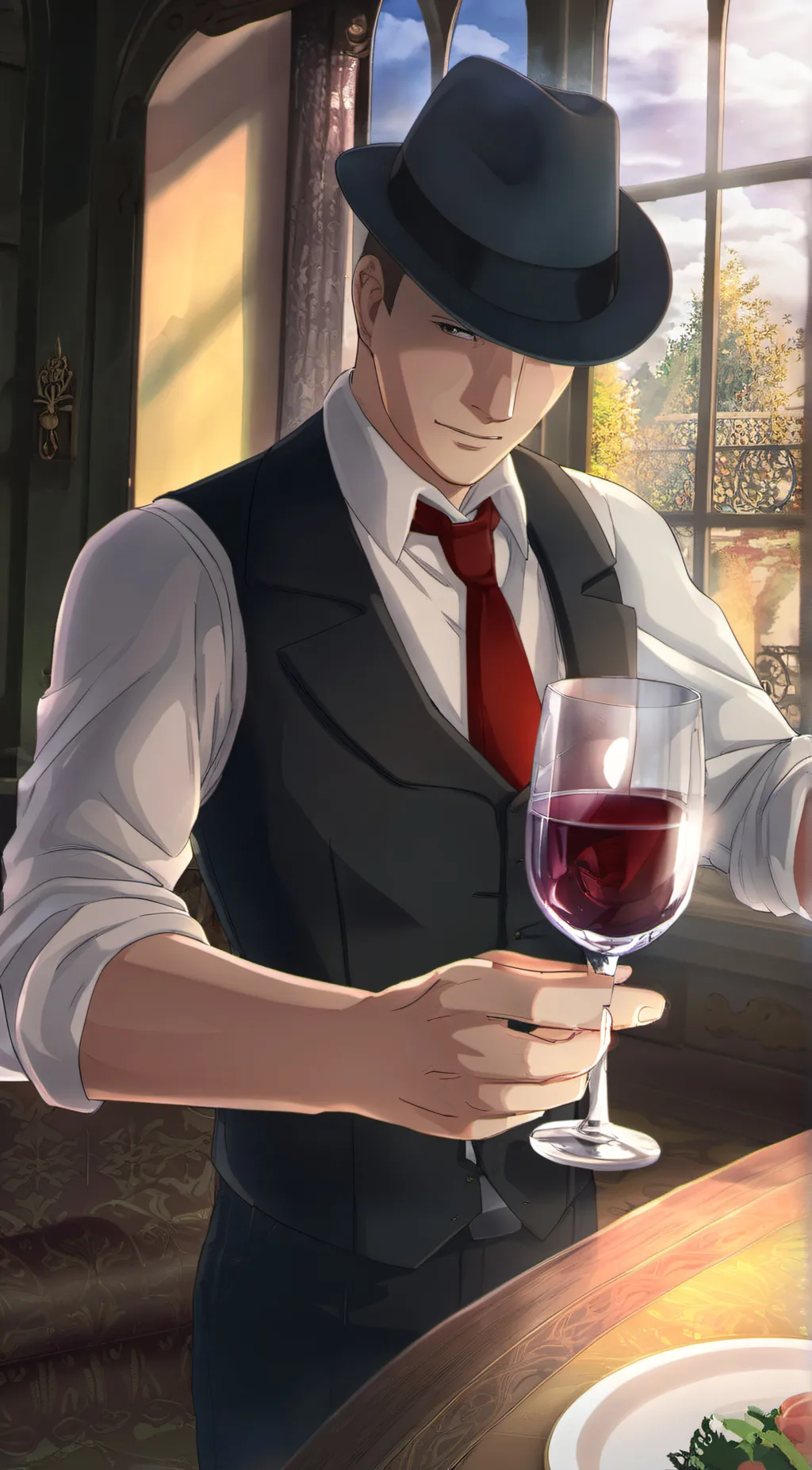 ai character: guy from party background