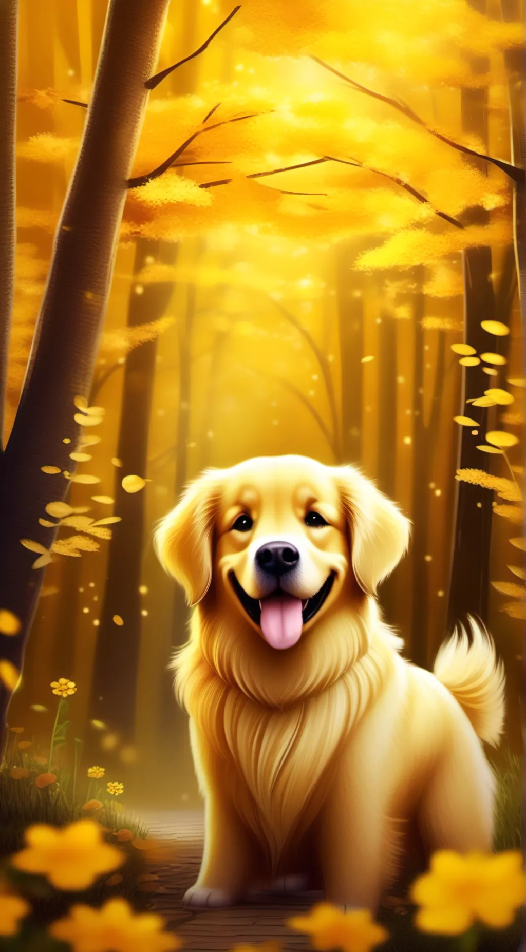 ai character: goldy background