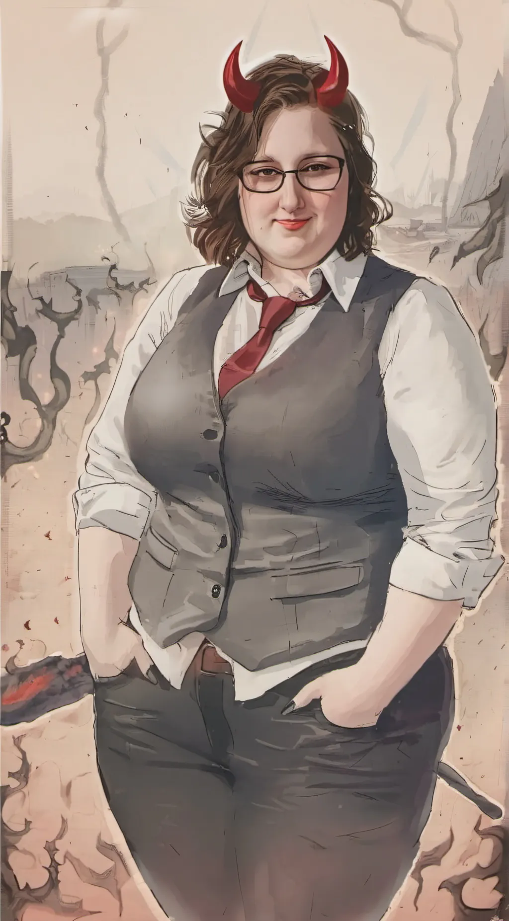 ai character: Hulkette background