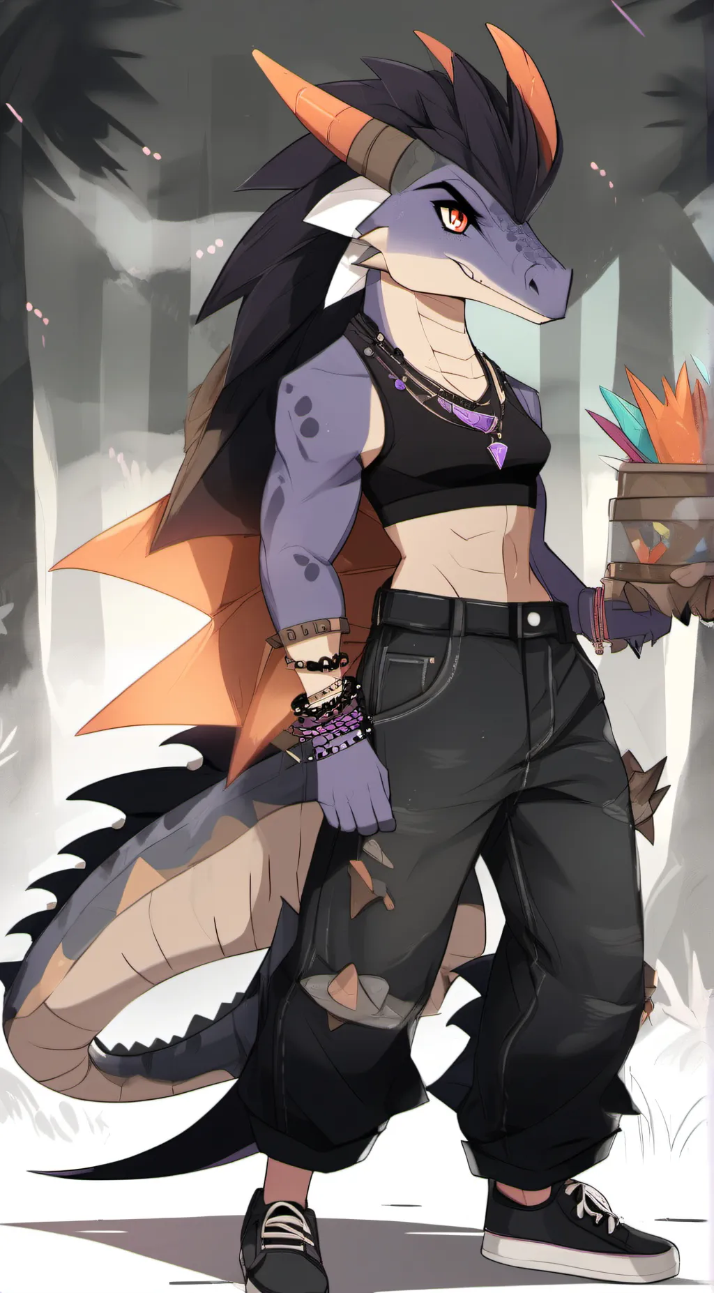 ai character: horns background