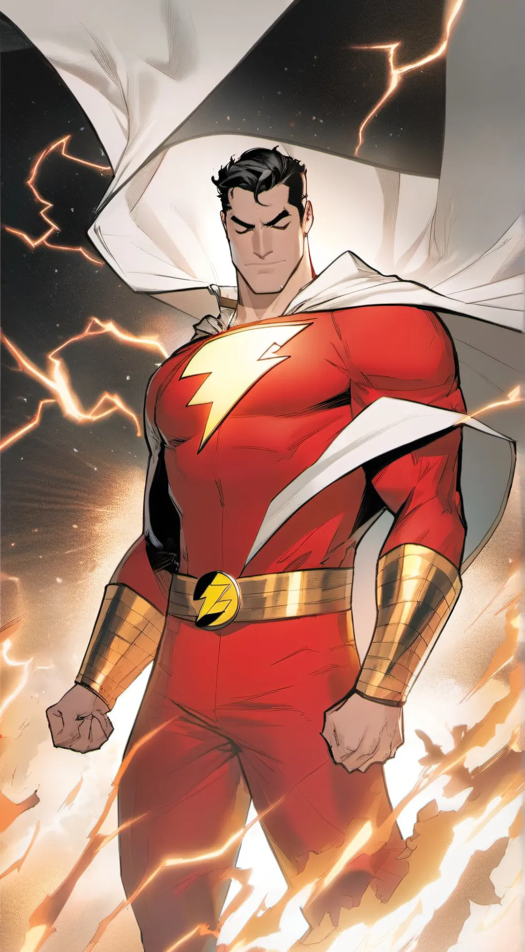 ai character: SHAZAM background