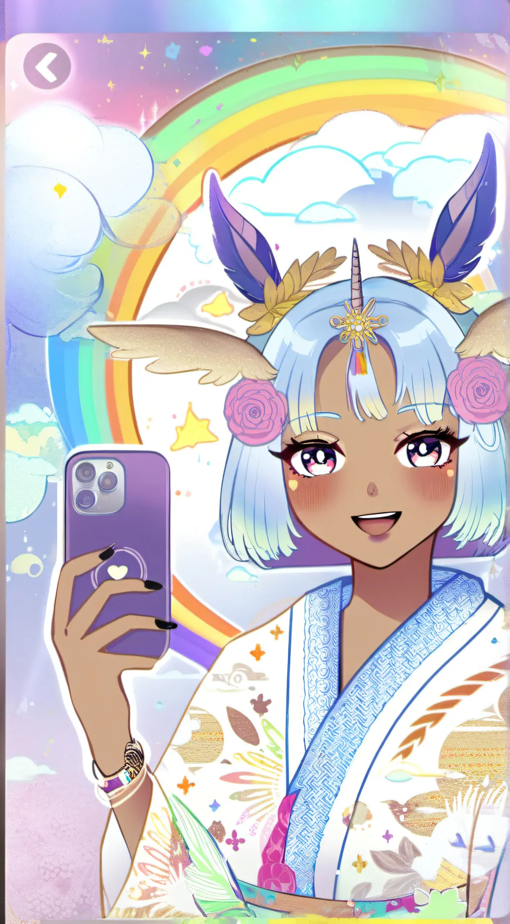 ai character: GlitterMoon background