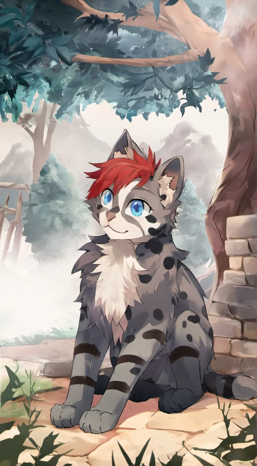 ai character: ashfur  background