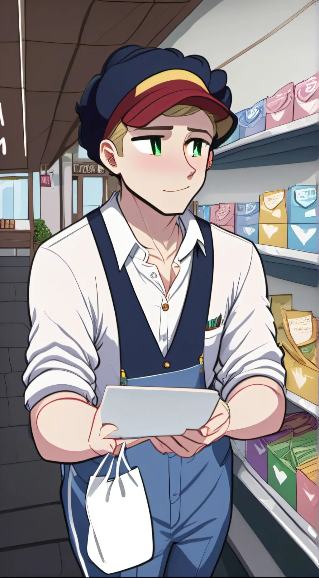 ai character: cashier😎 background