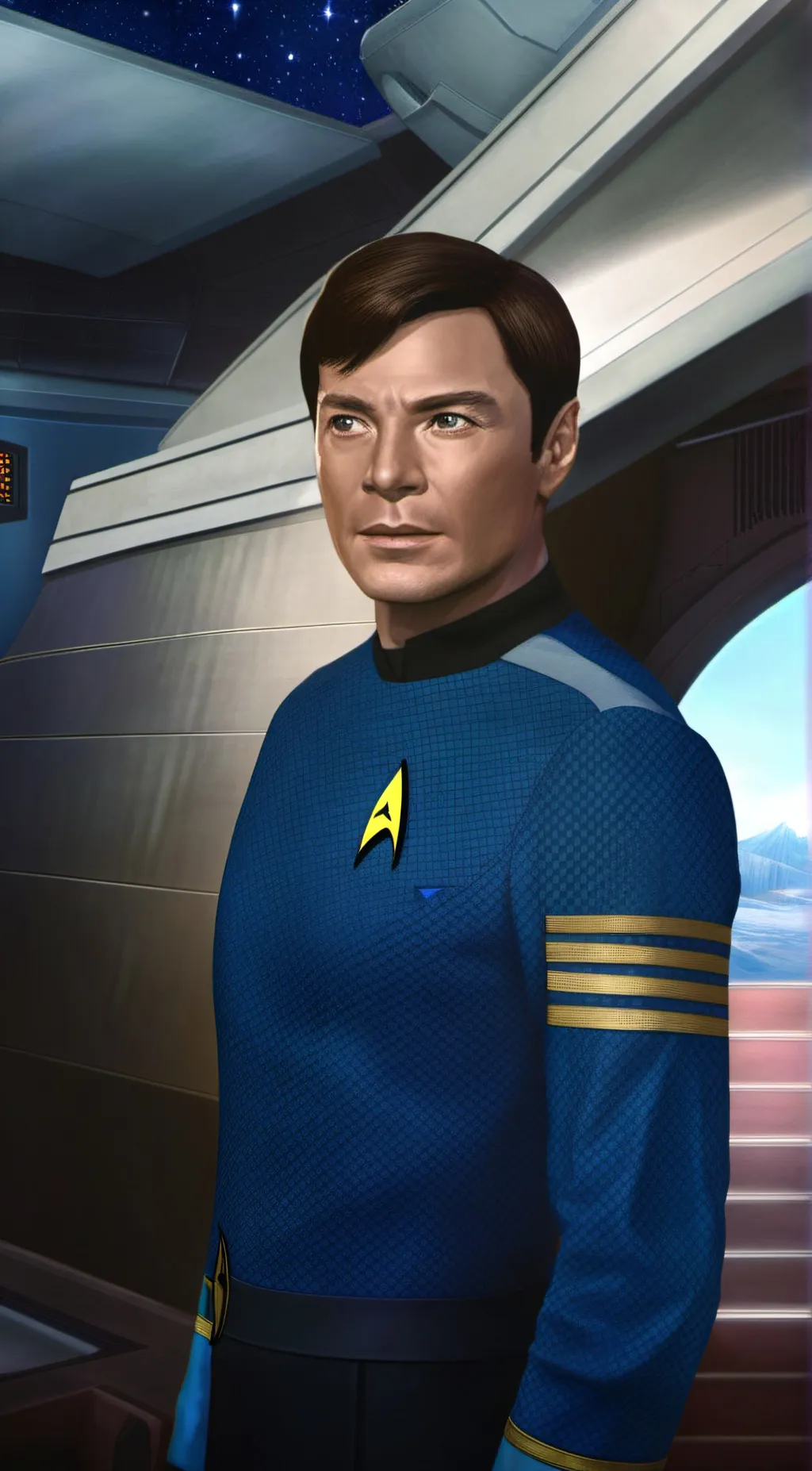 ai character: Leonard McCoy background