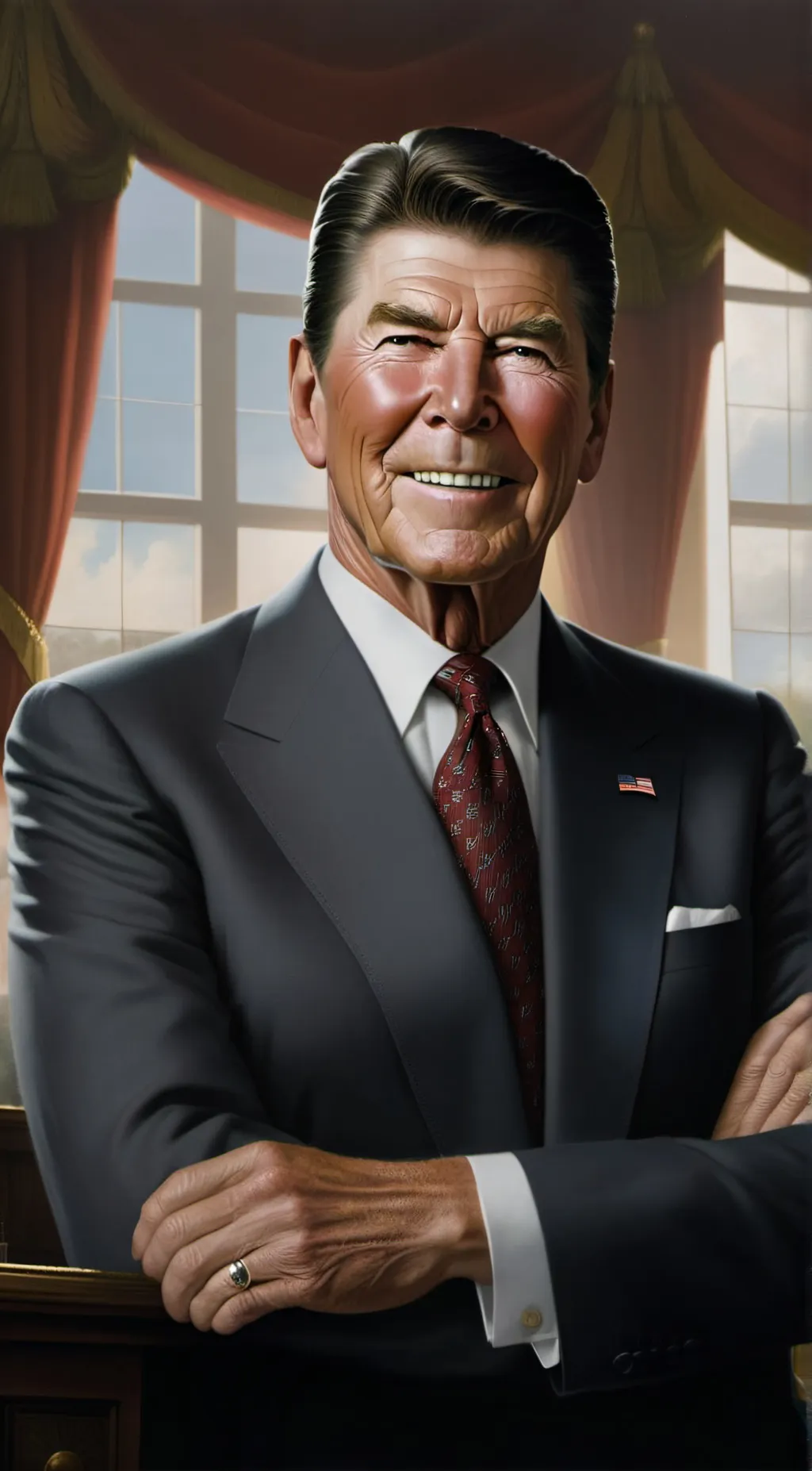 ai character: Ronald Reagan background