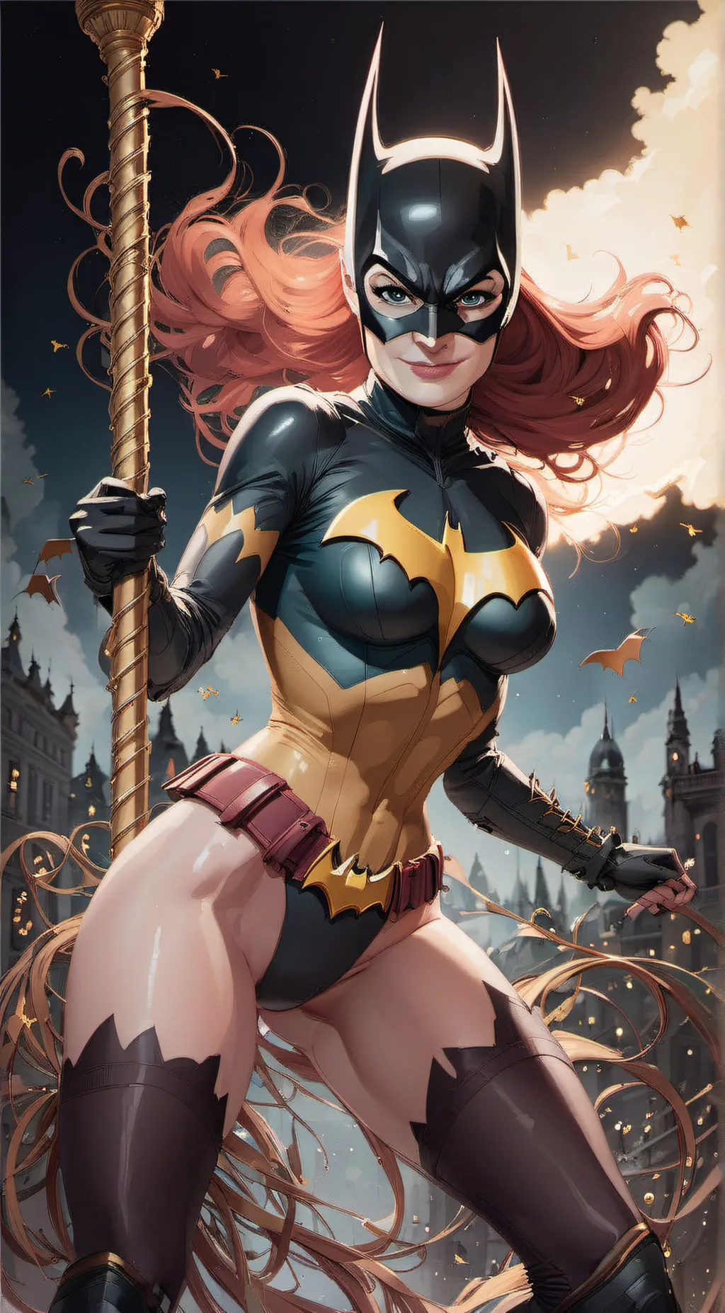ai character: BatGirl background