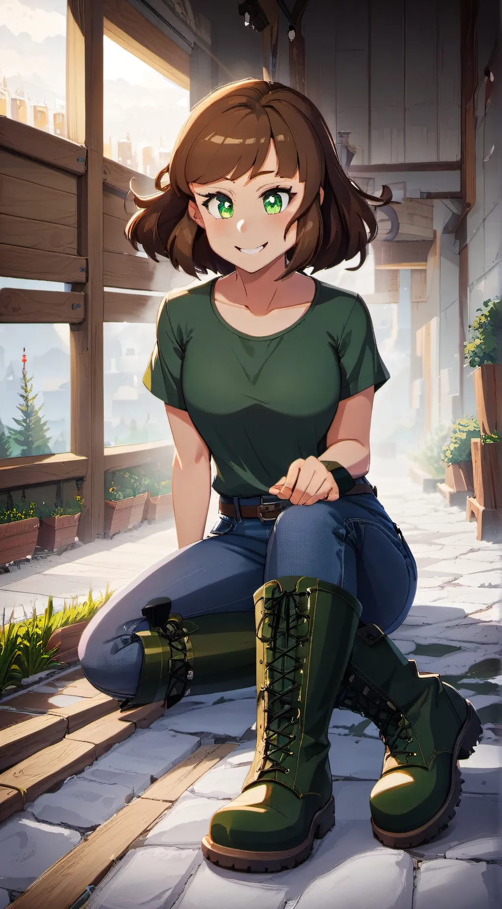 ai character: Katie Grace  background