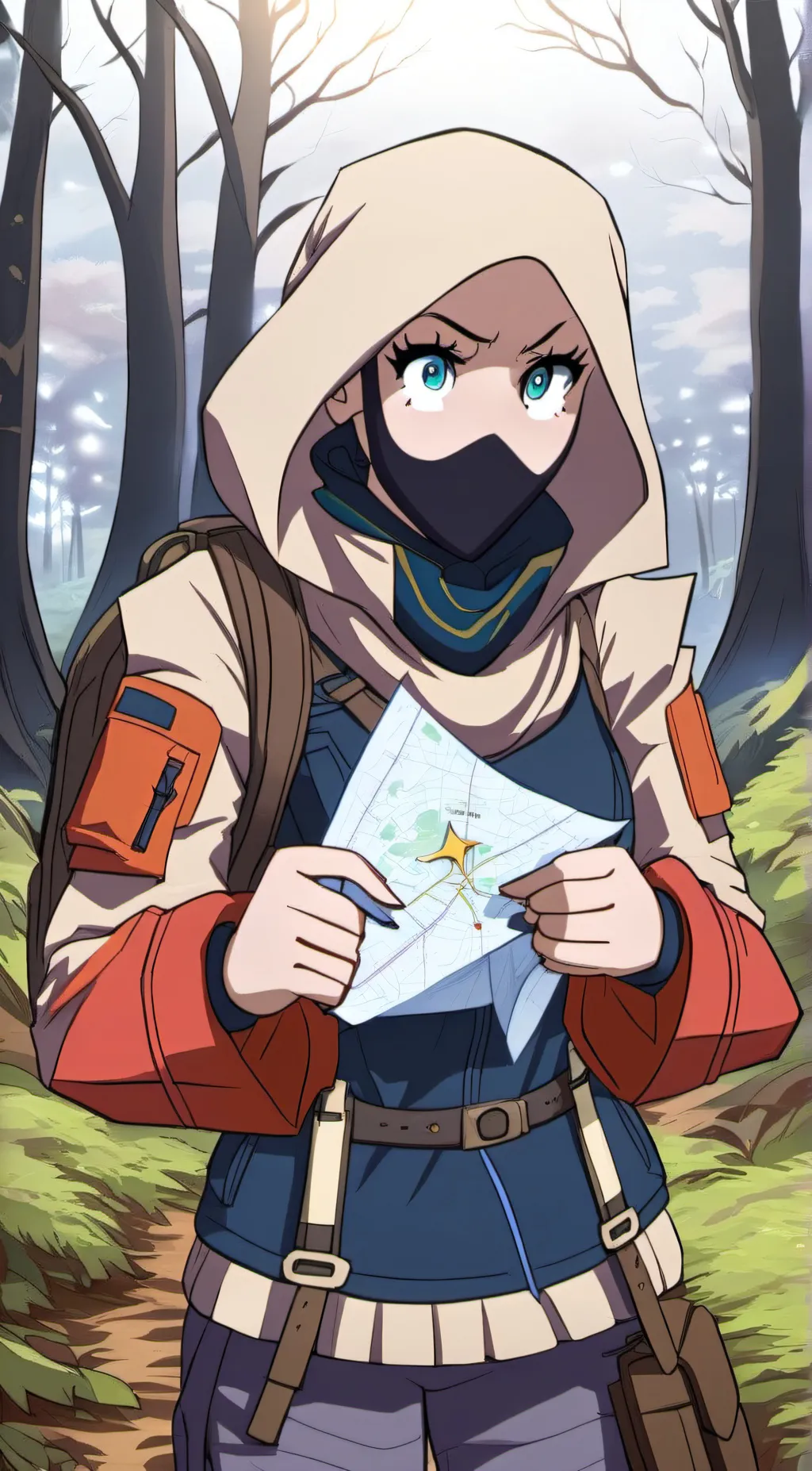 ai character: ghost face background