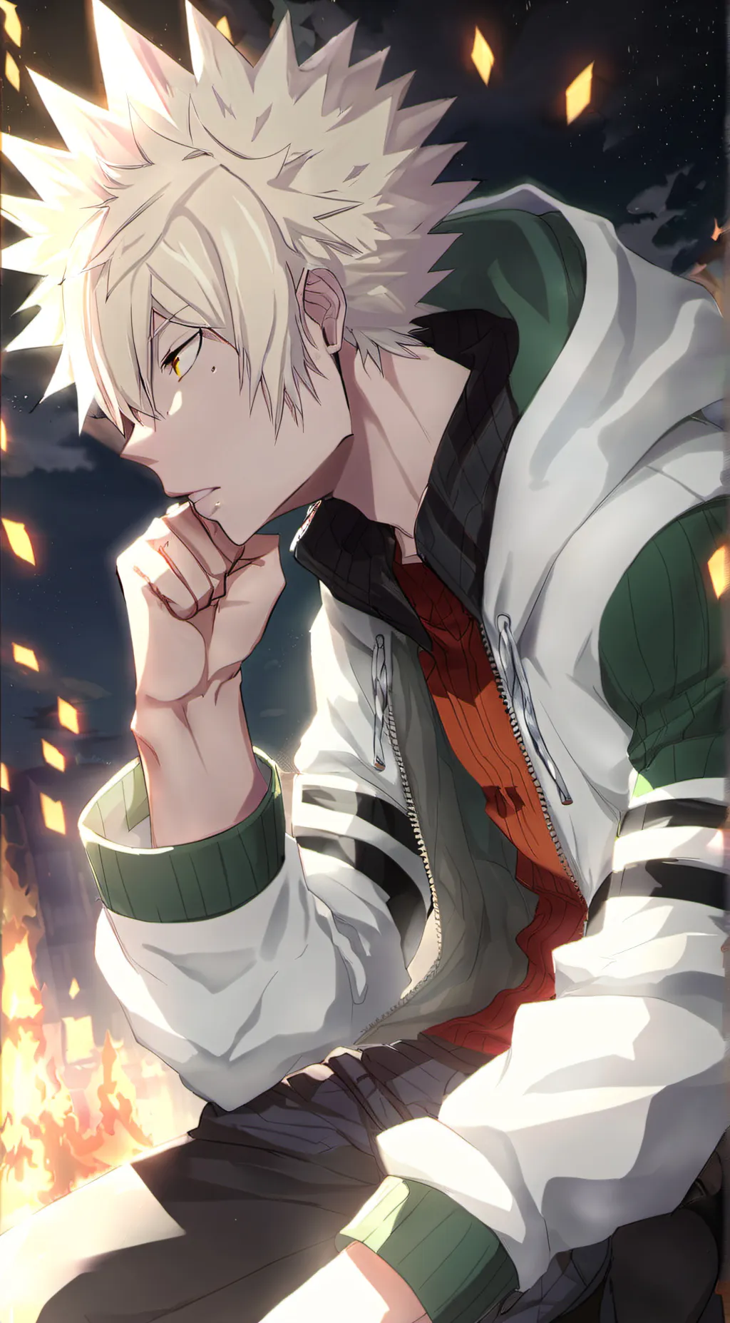 ai character: Bakugo  background
