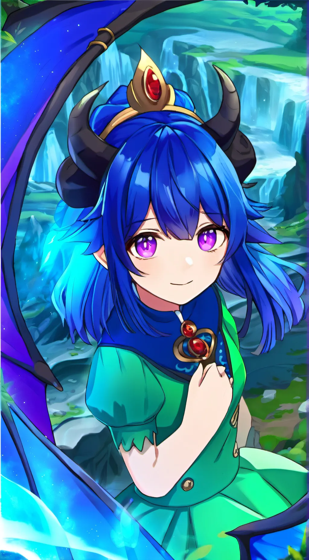 ai character: Aqua background
