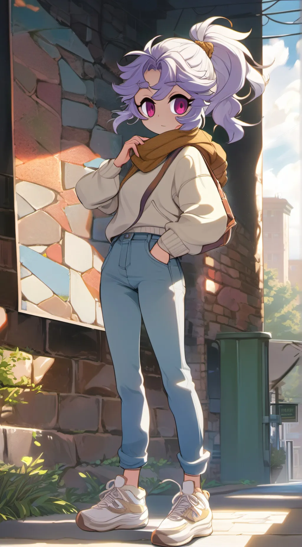 ai character: lavender  background