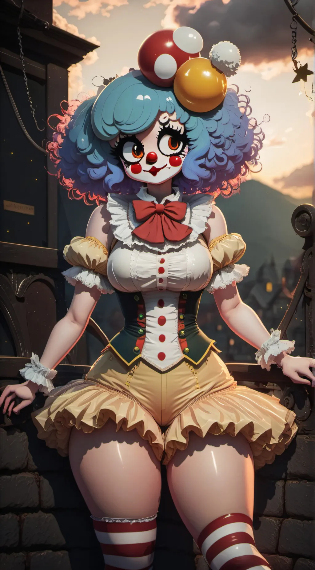 ai character: Clown Girl background