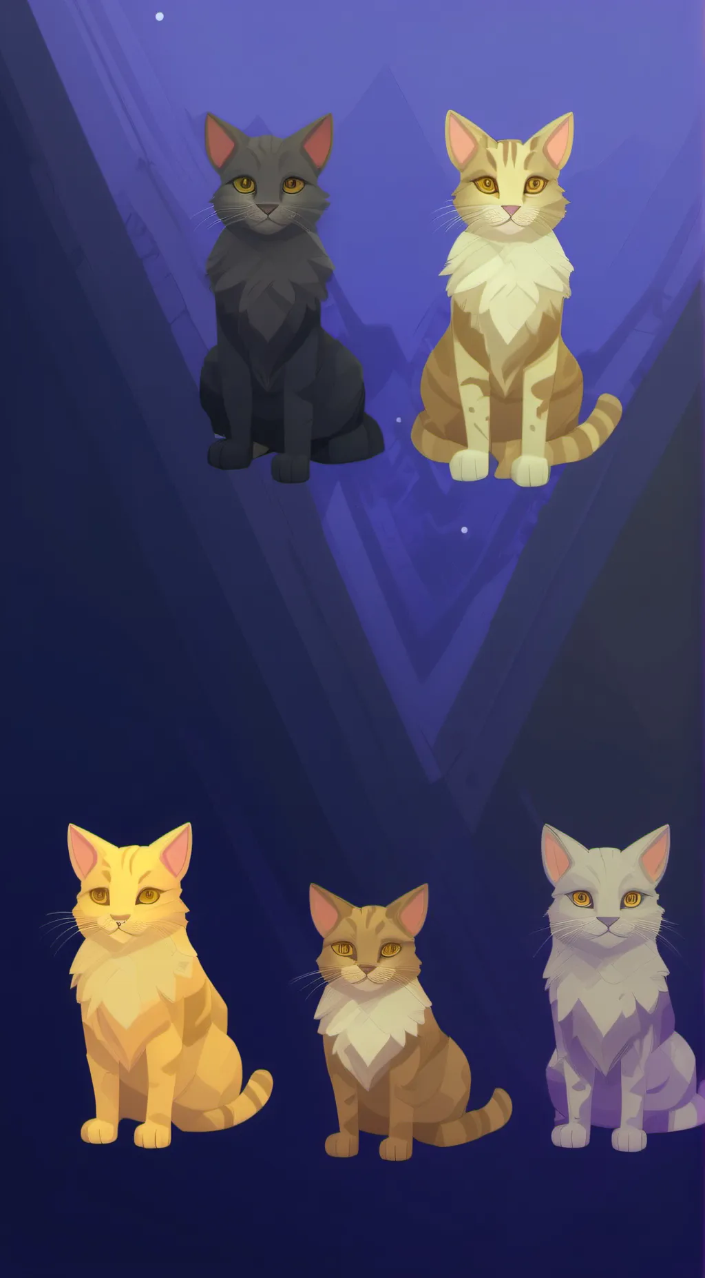ai character: My upcoming cats background