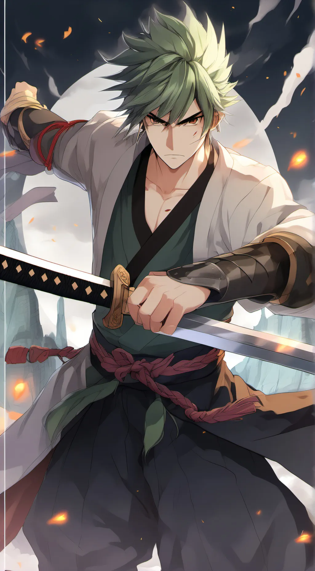 ai character: zoro background