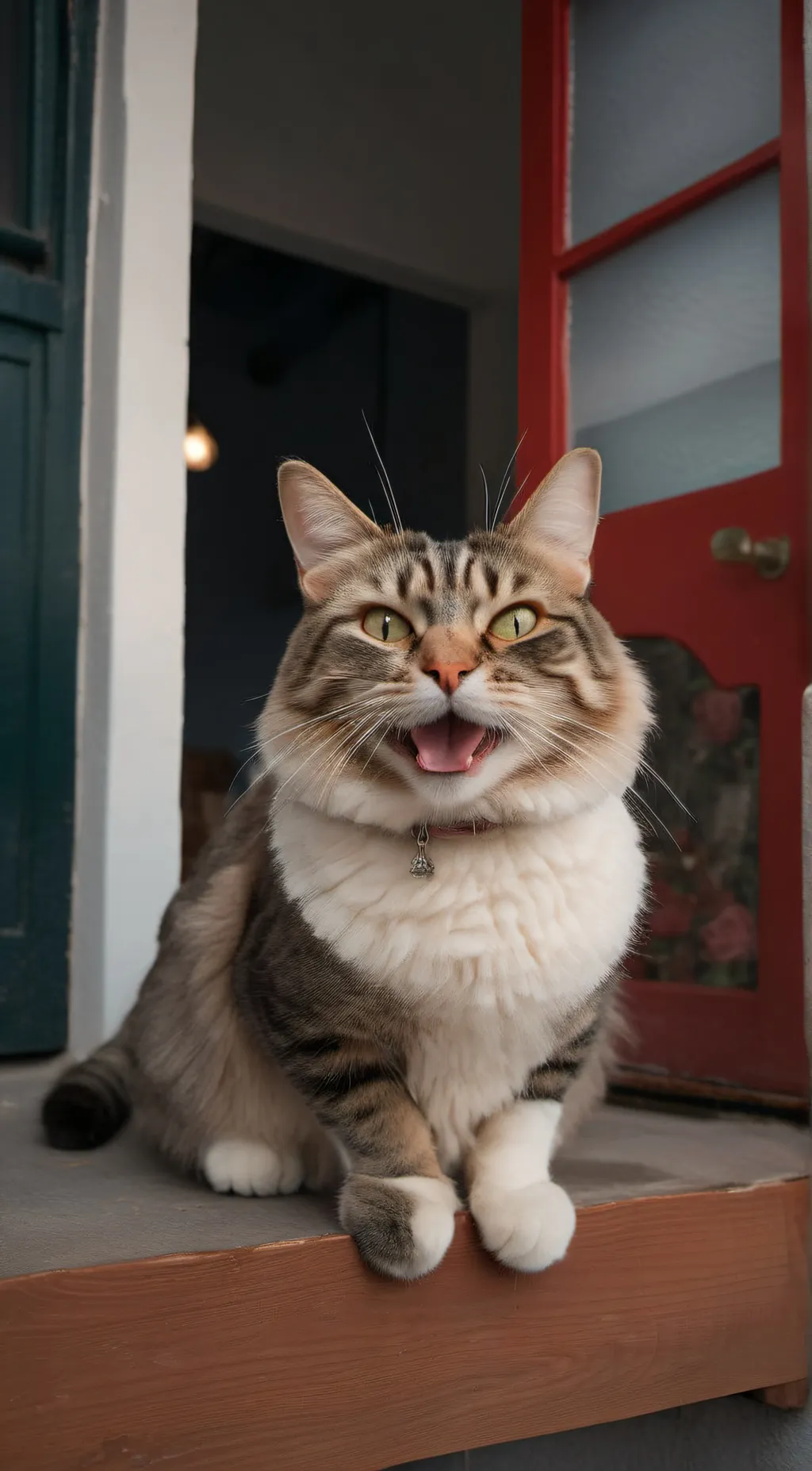 ai character: Goofy cat background