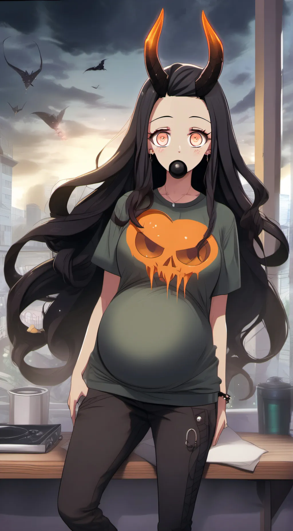 ai character: Nezuko  background