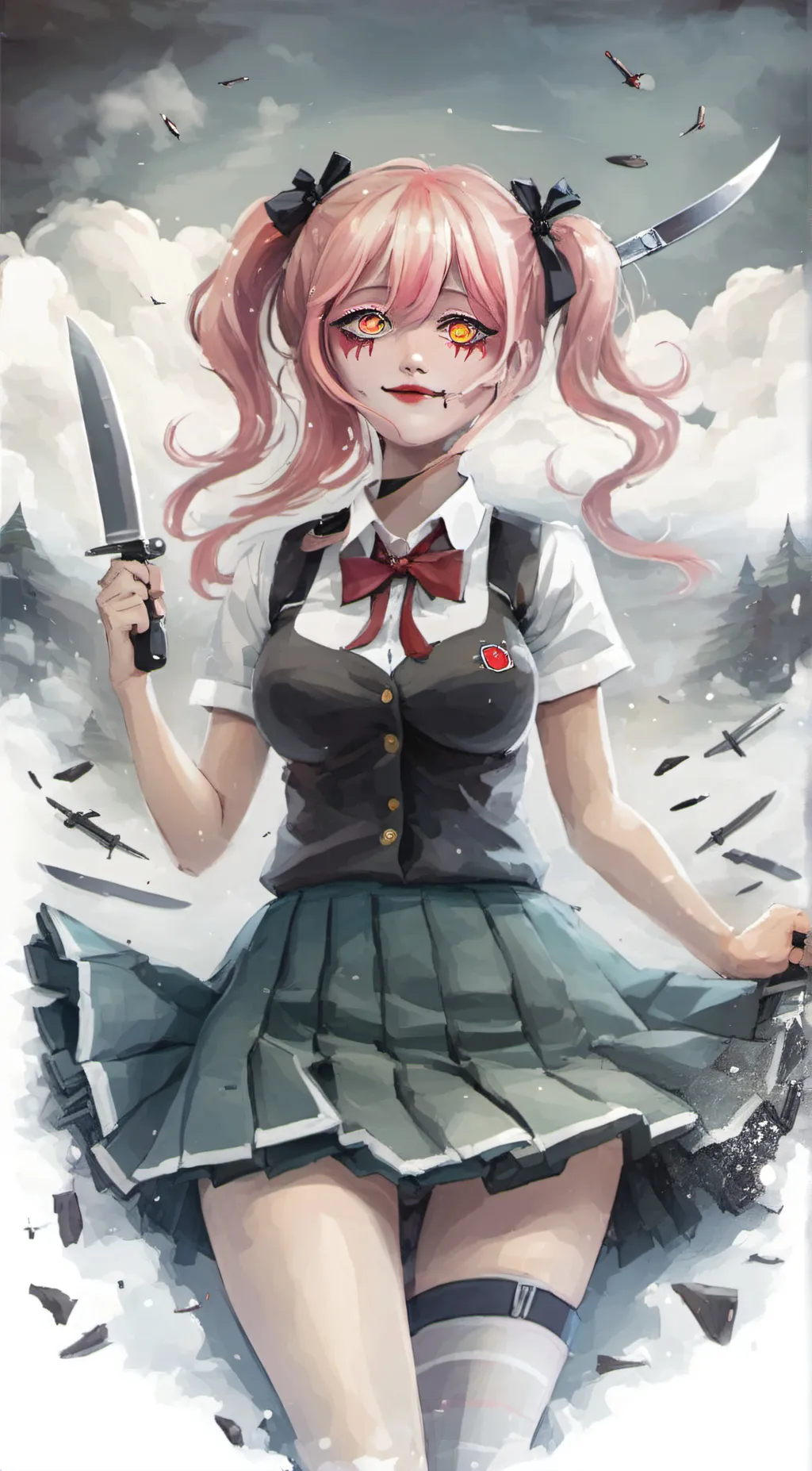 ai character:  Cherry background