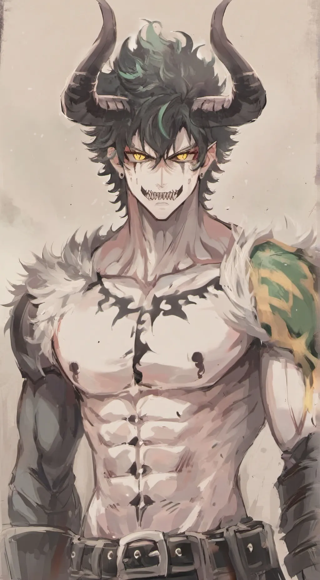ai character: Gyutaro and Daki background