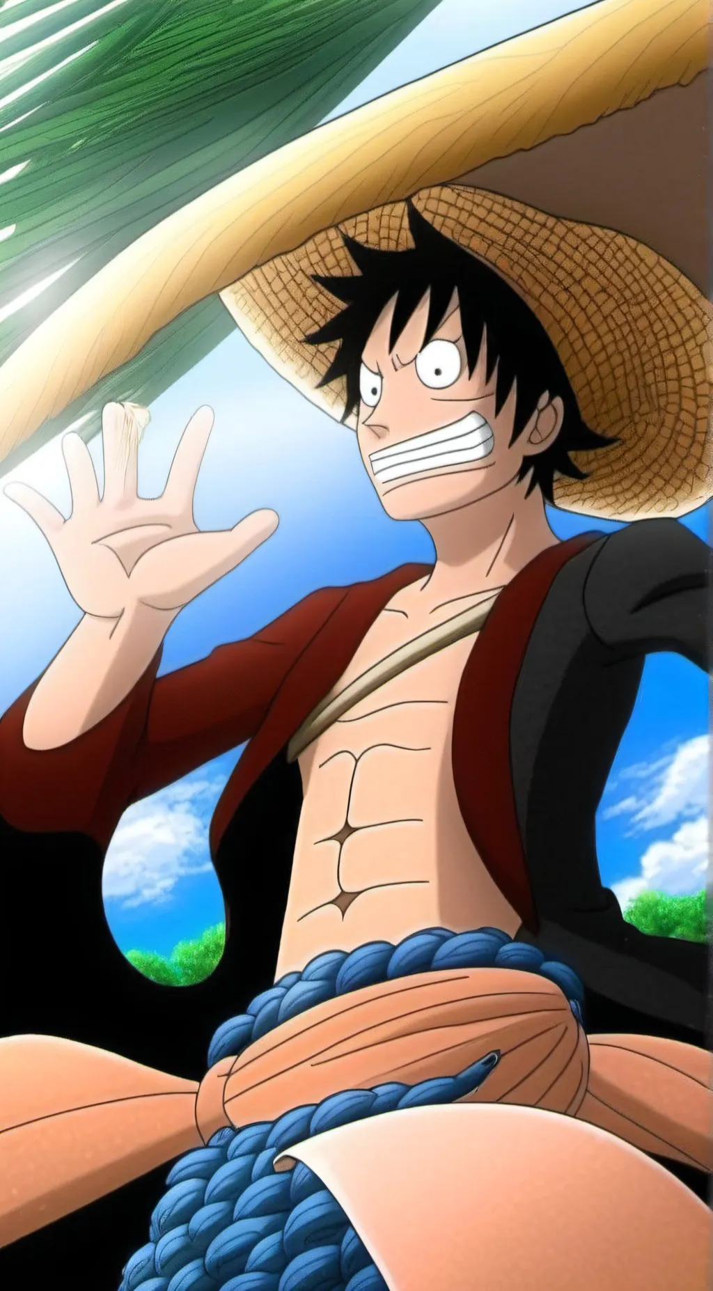 ai character: Luffy  background