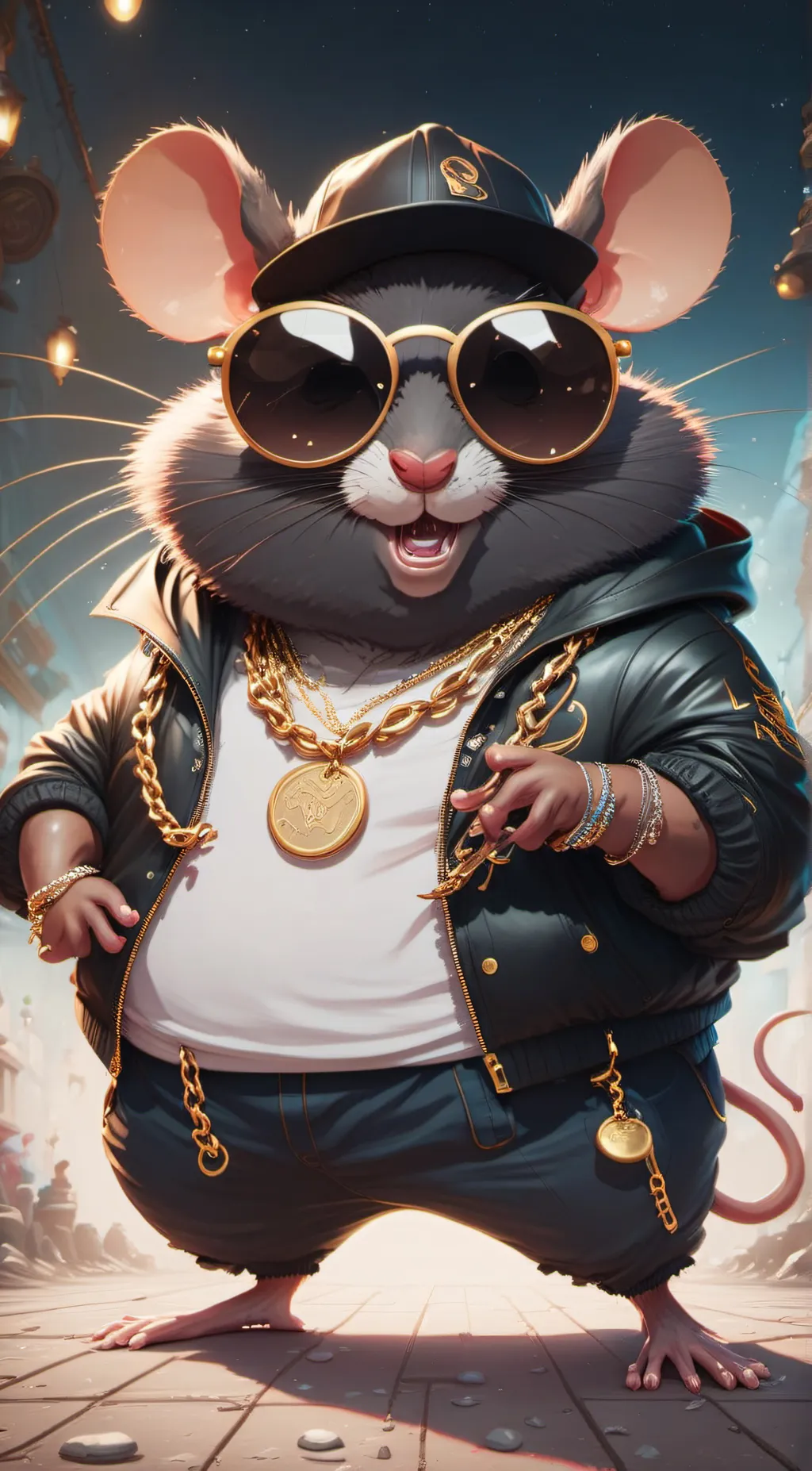 ai character: Biggy Cheese background