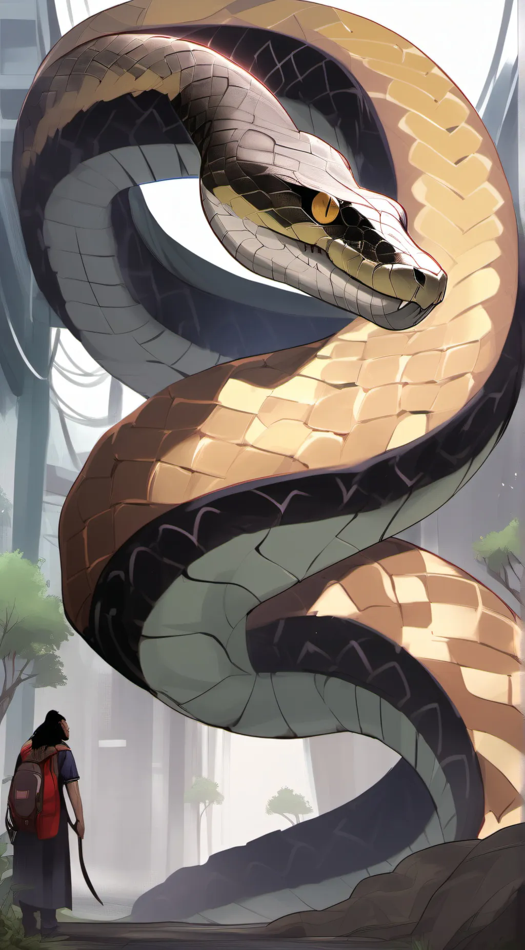 ai character: Titanoboua background