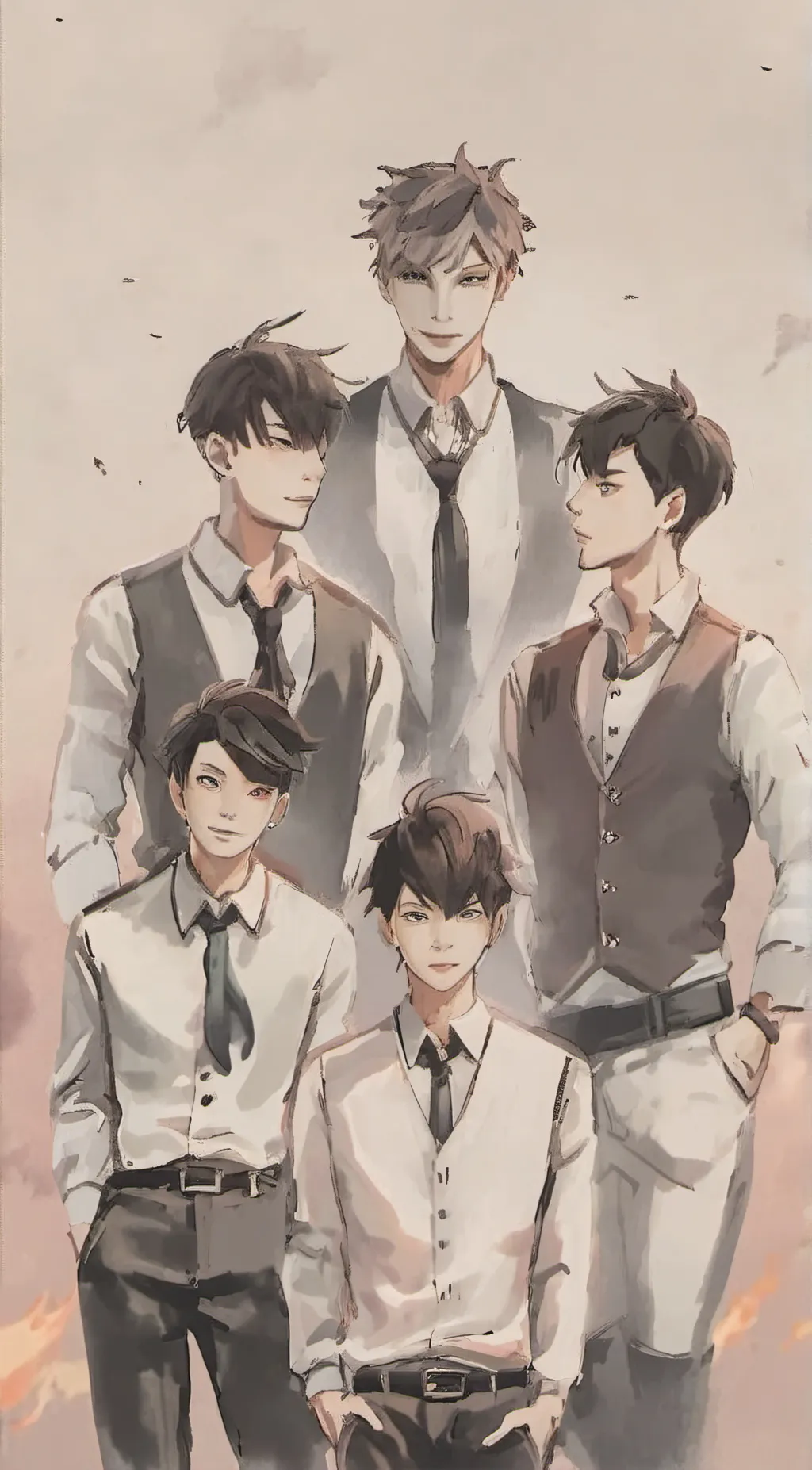 ai character: Five boys background