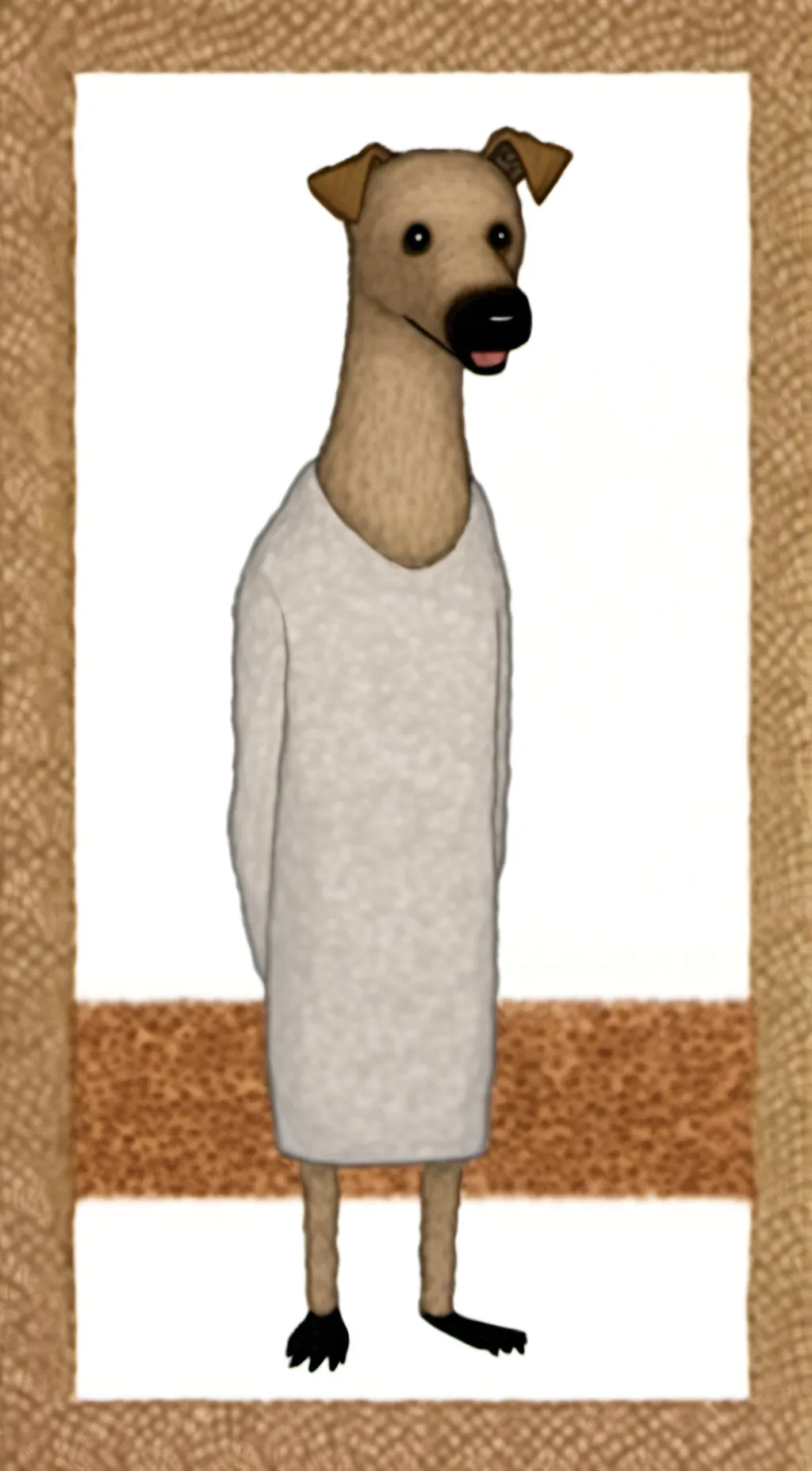 ai character: dog man background