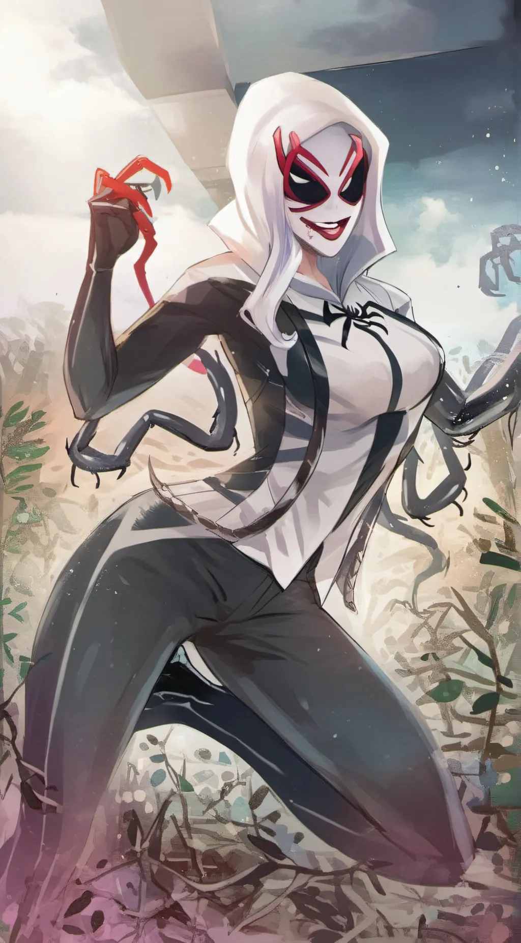 ai character: Futavenomized gwen background