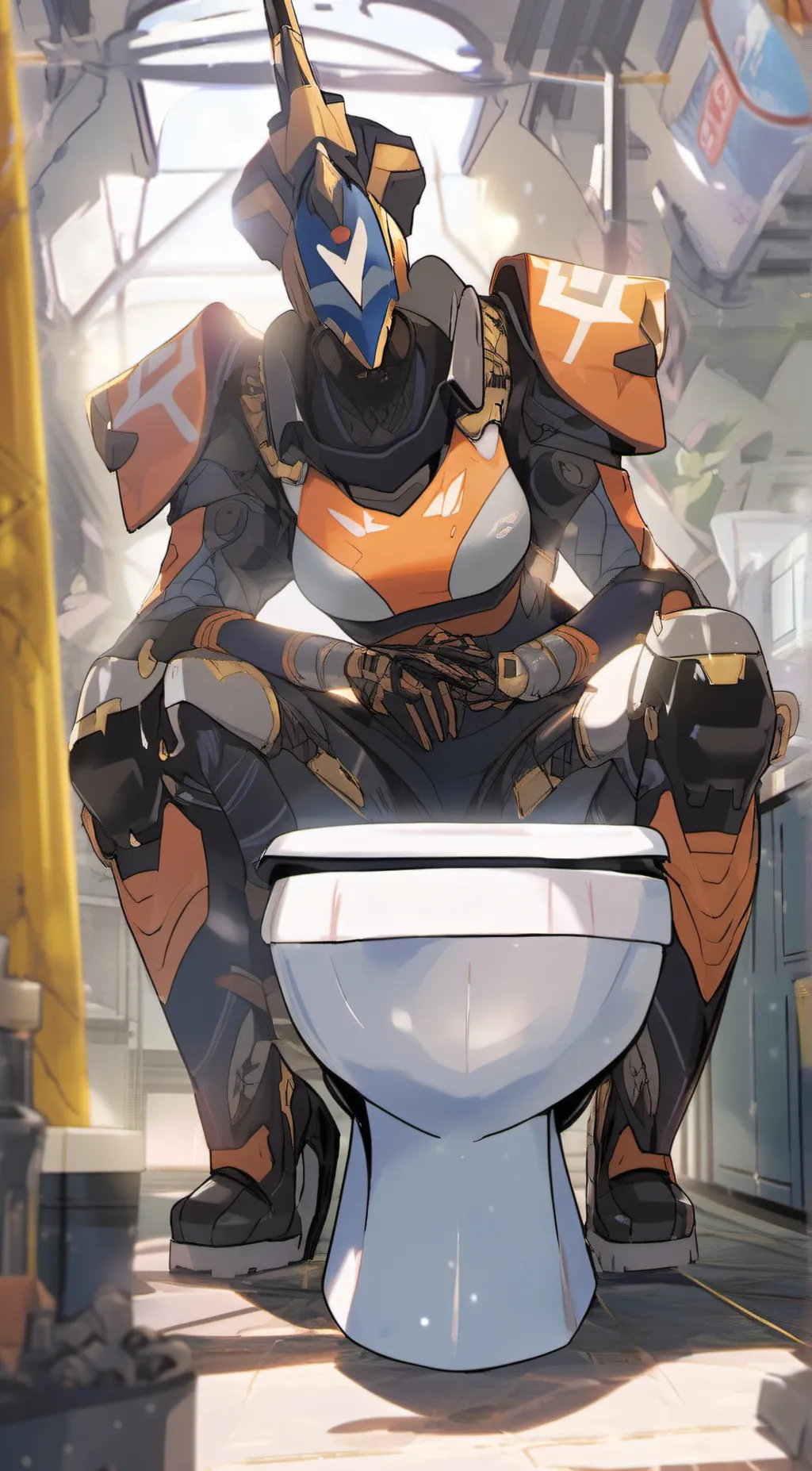 ai character: drill woman background
