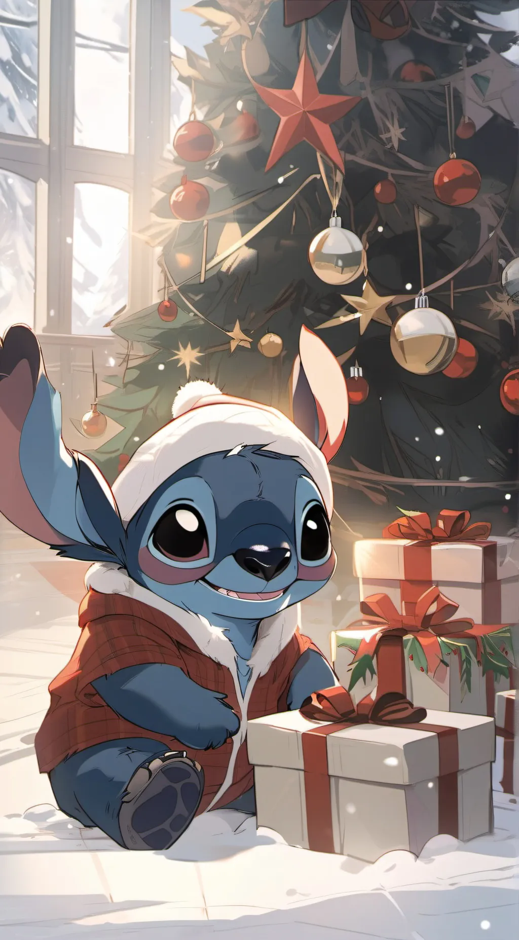 ai character: Stitch background