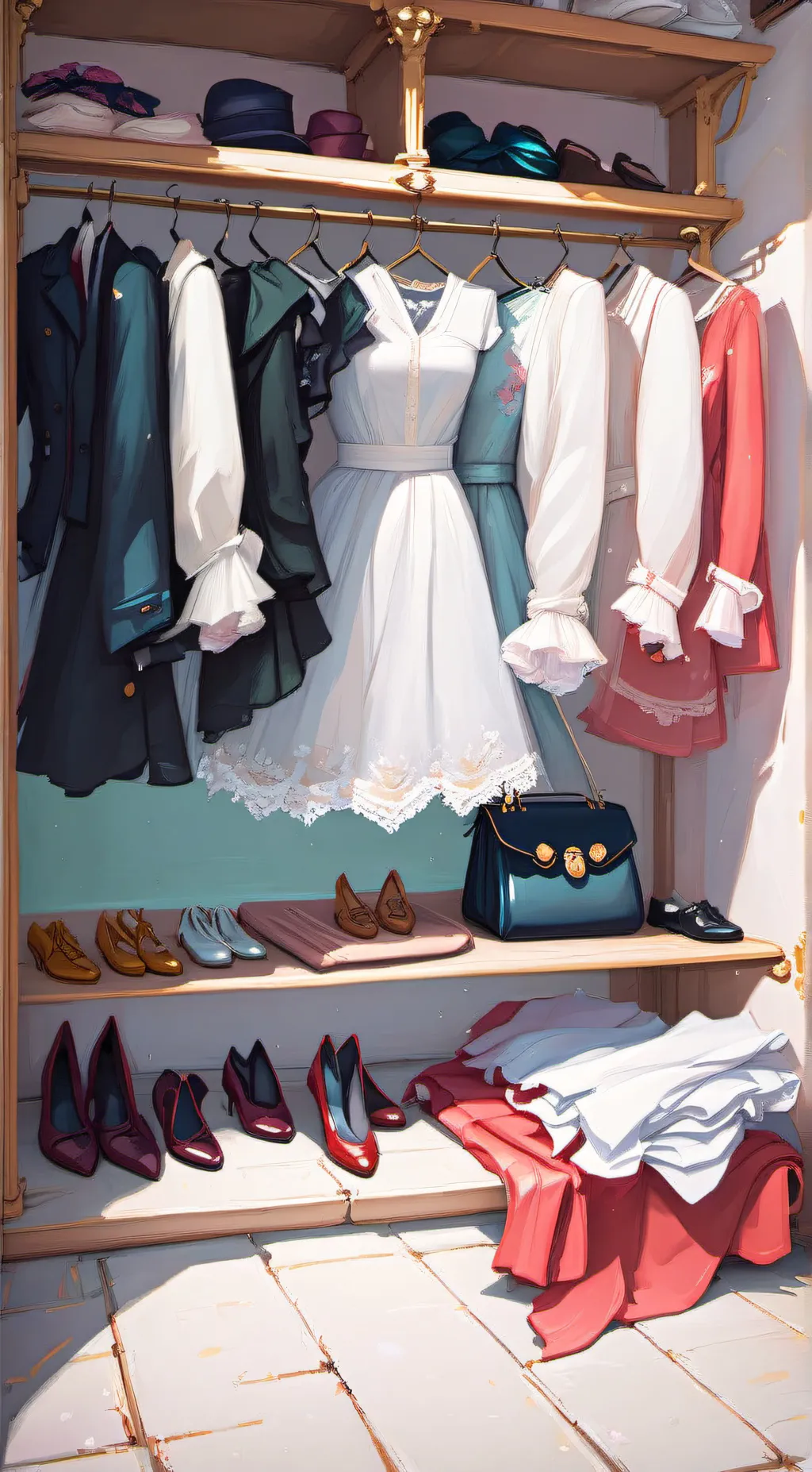 ai character: Your sister closet background